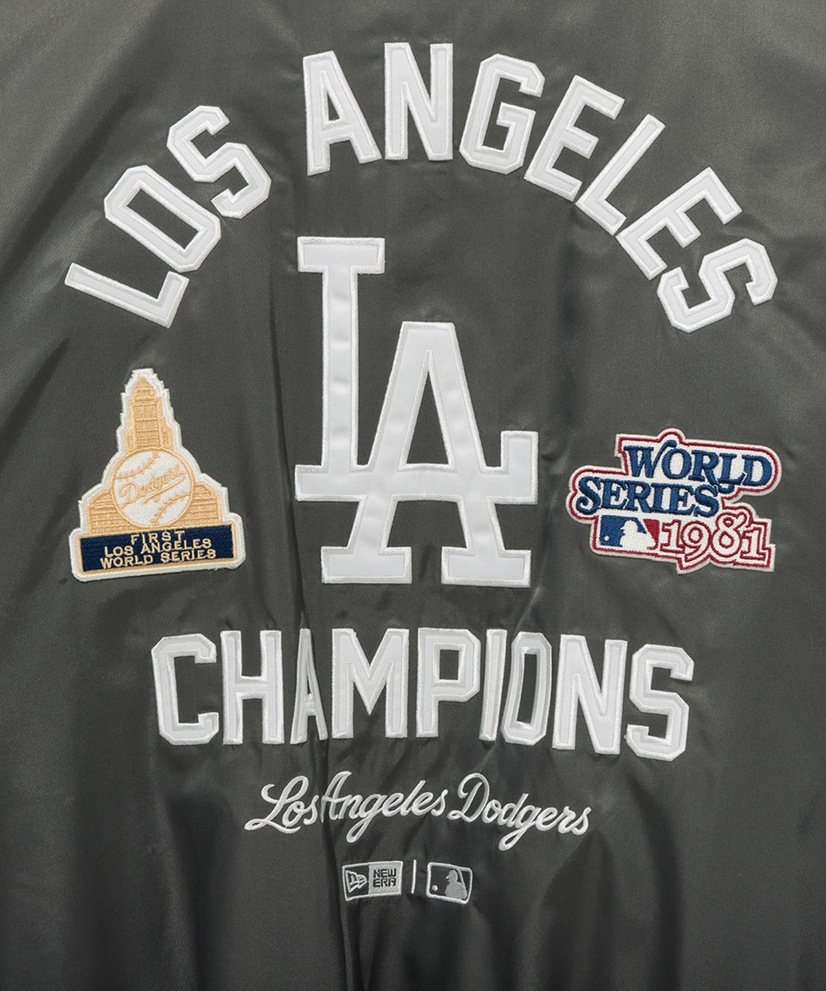 뉴에라(NEW ERA) MLB LA 다저스 나일론 스타디움 재킷 그레이