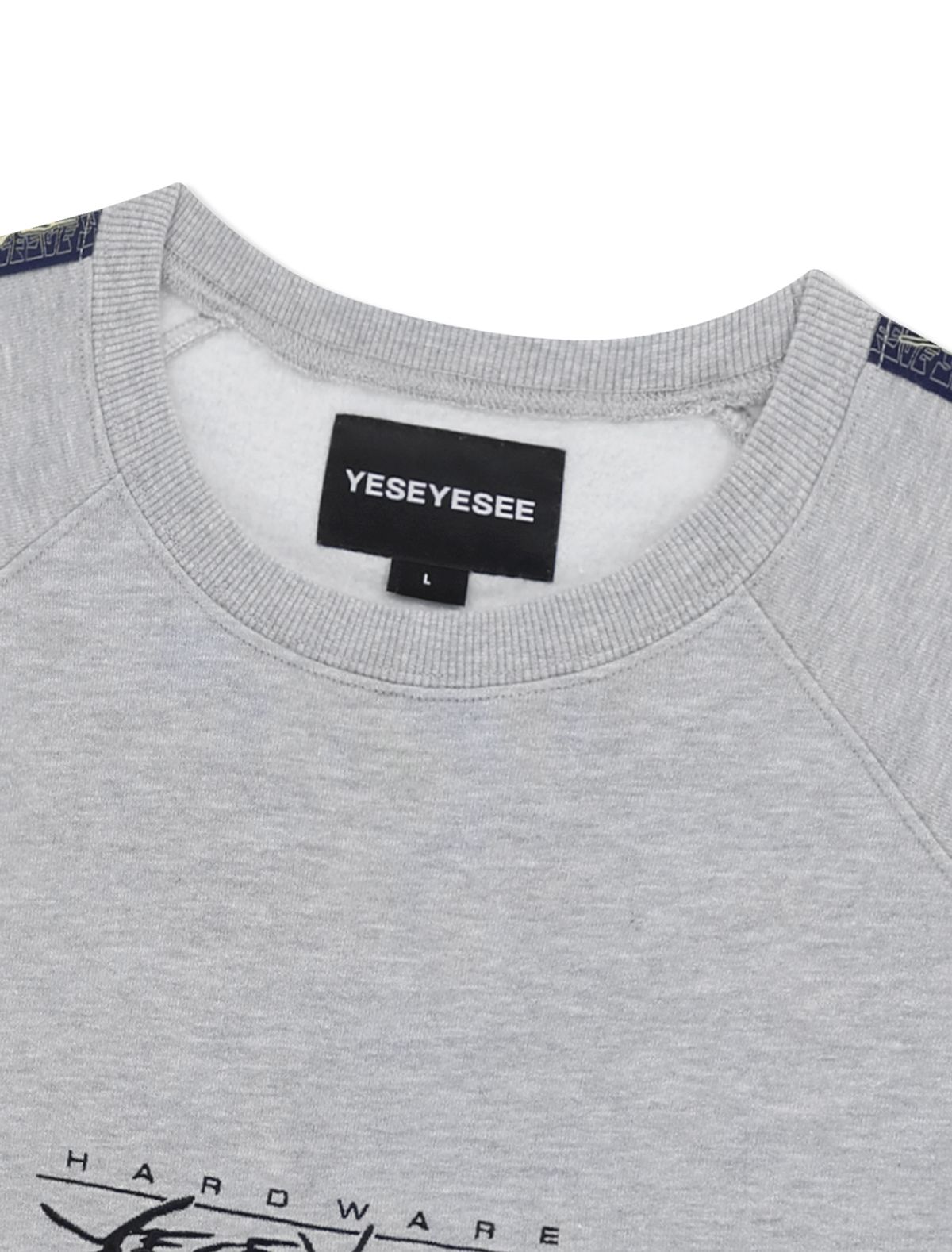 예스아이씨(YESEYESEE) Y.E.S Taped Sweatshirt Grey