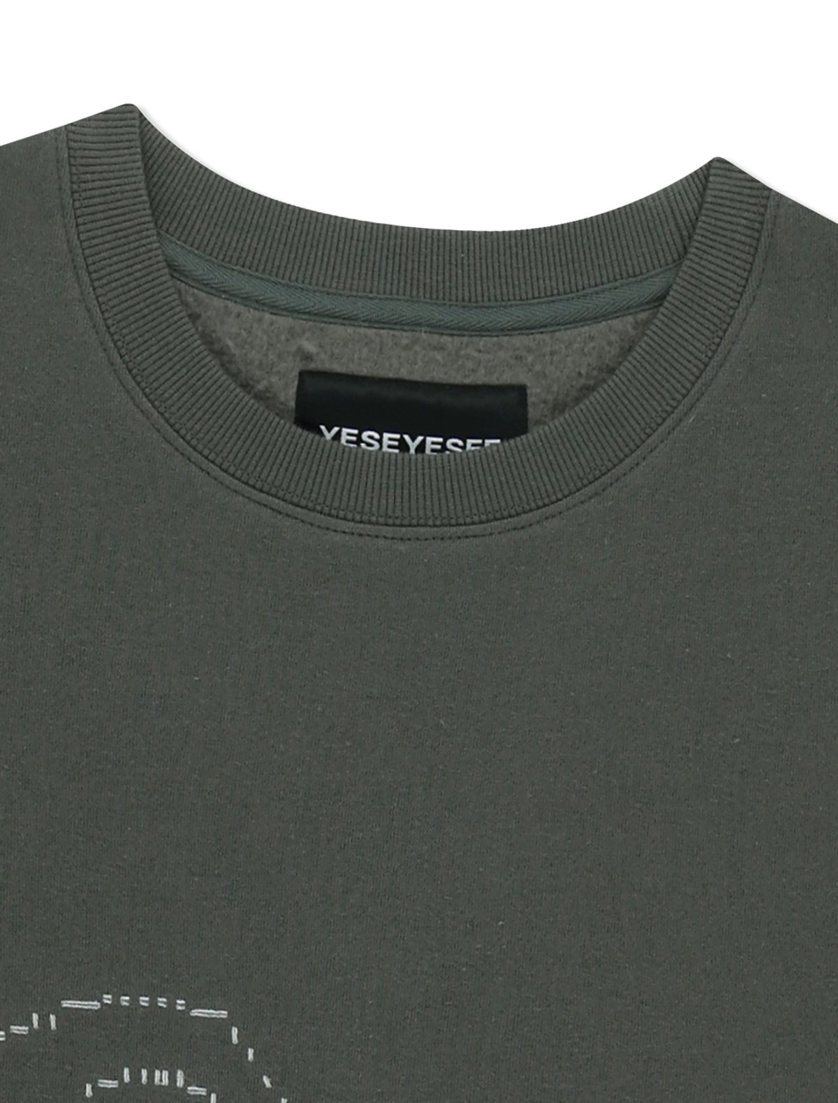 예스아이씨(YESEYESEE) Y.E.S Dotted Logo Sweatshirt Khaki