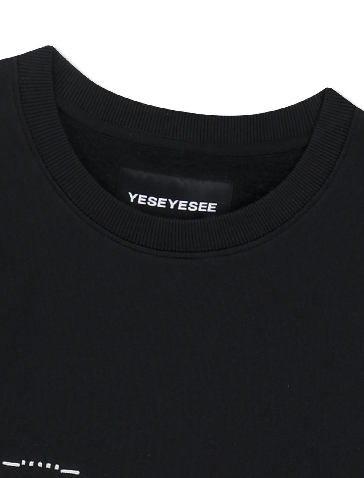 예스아이씨(YESEYESEE) Y.E.S Dotted Logo Sweatshirt Black