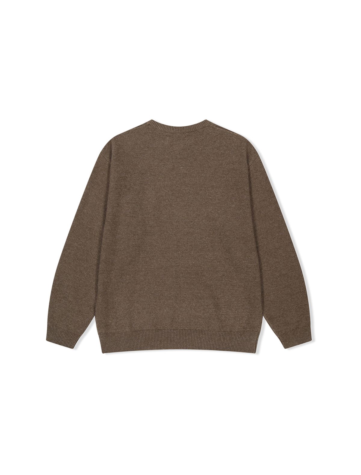 예스아이씨(YESEYESEE) Cherry Tomatoes Graphic Knit Pullover Brown