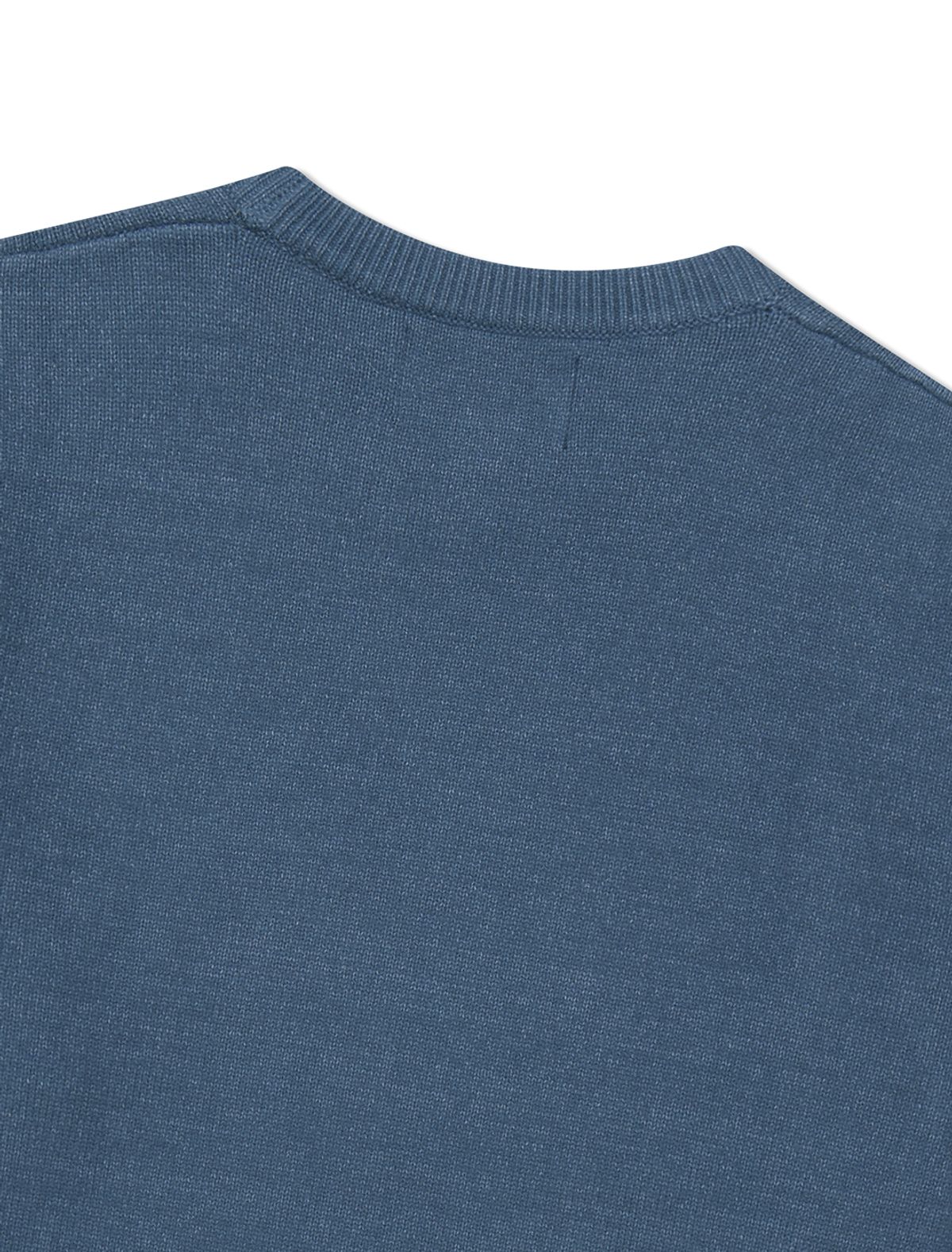 예스아이씨(YESEYESEE) Cherry Tomatoes Graphic Knit Pullover Navy