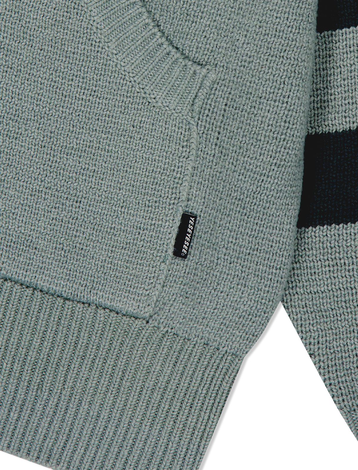 예스아이씨(YESEYESEE) Front Pocket knit Zip-up Ash Blue