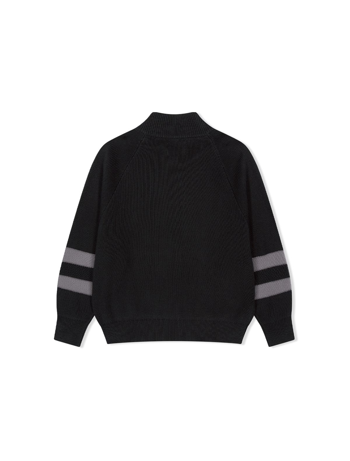 예스아이씨(YESEYESEE) Front Pocket knit Zip-up Black