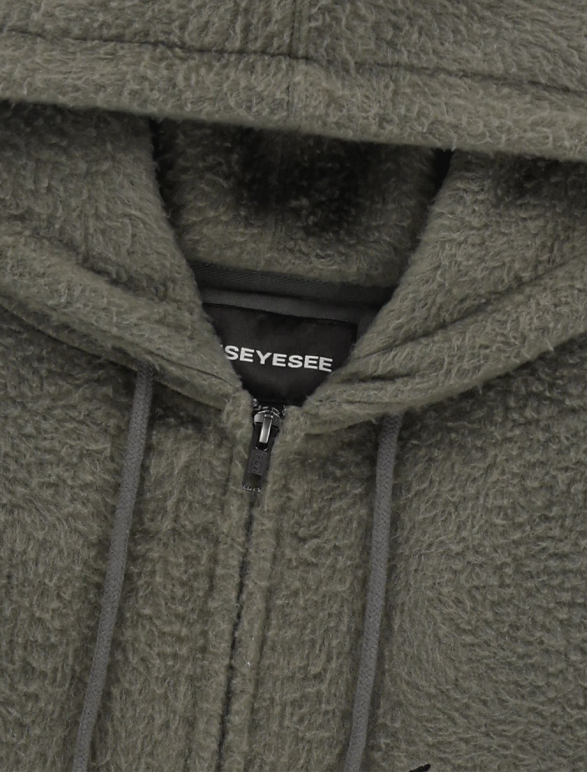 예스아이씨(YESEYESEE) Y.E.S Brushed Zip up Hoodie Khaki
