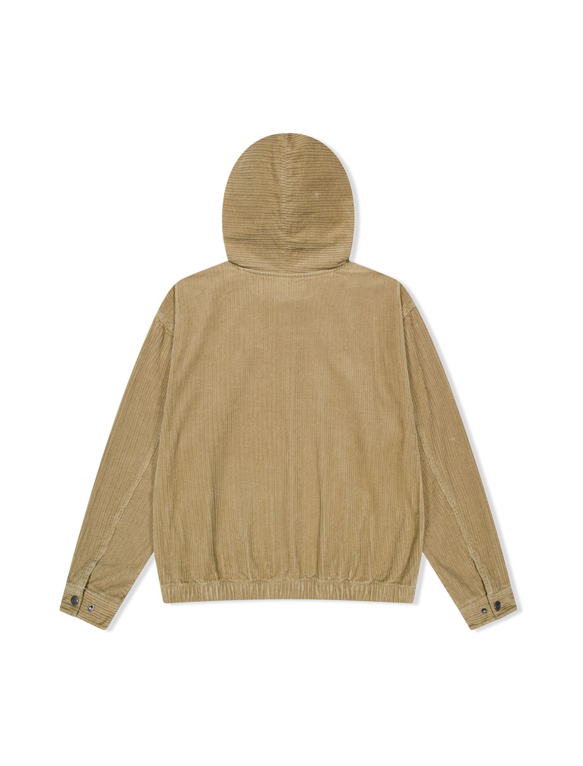 예스아이씨(YESEYESEE) Corduroy Hooded Zip Jacket Beige