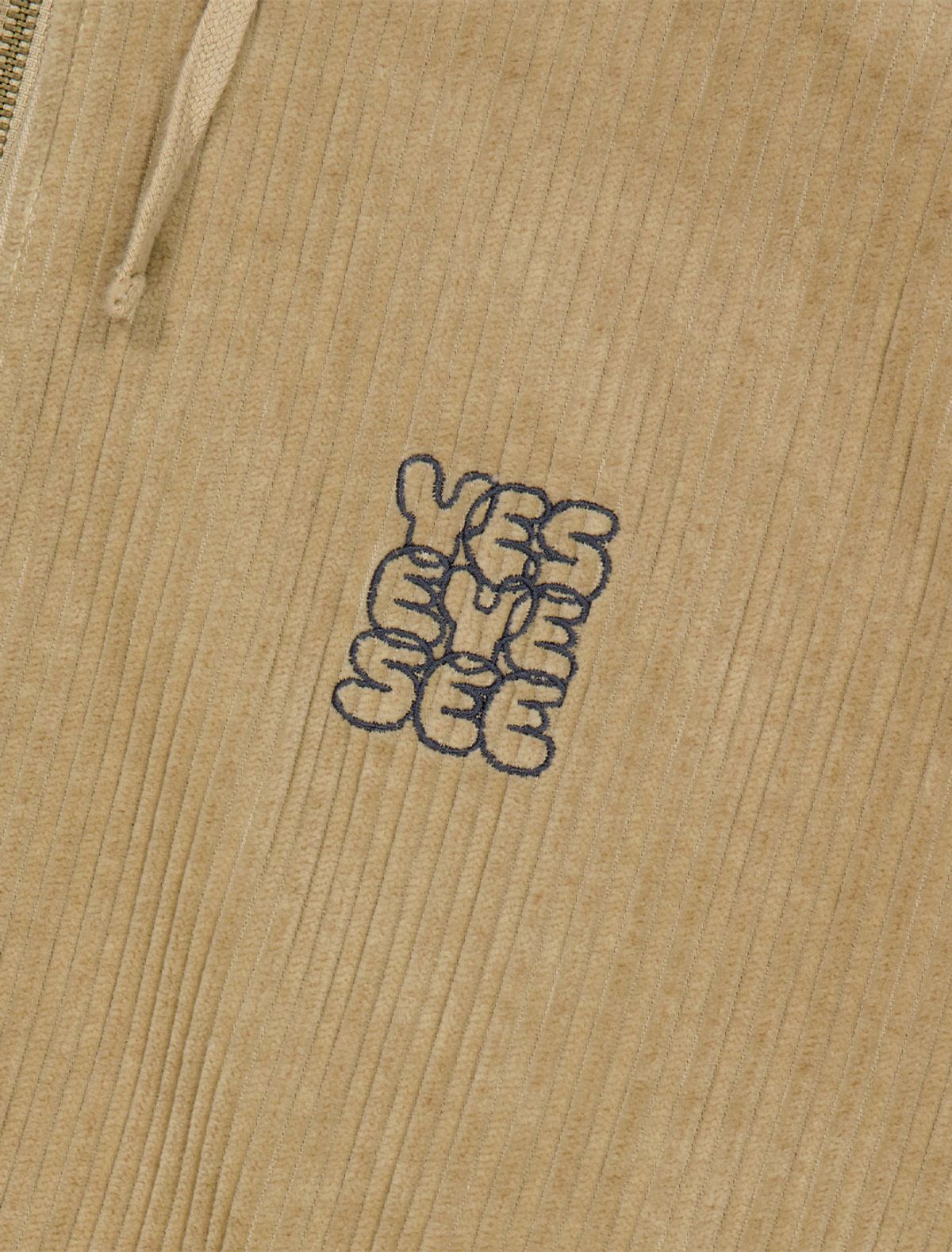 예스아이씨(YESEYESEE) Corduroy Hooded Zip Jacket Beige