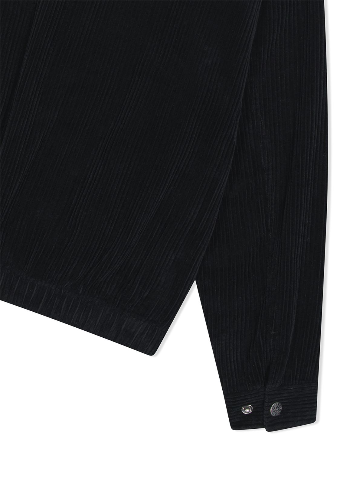 예스아이씨(YESEYESEE) Corduroy Hooded Zip Jacket Black