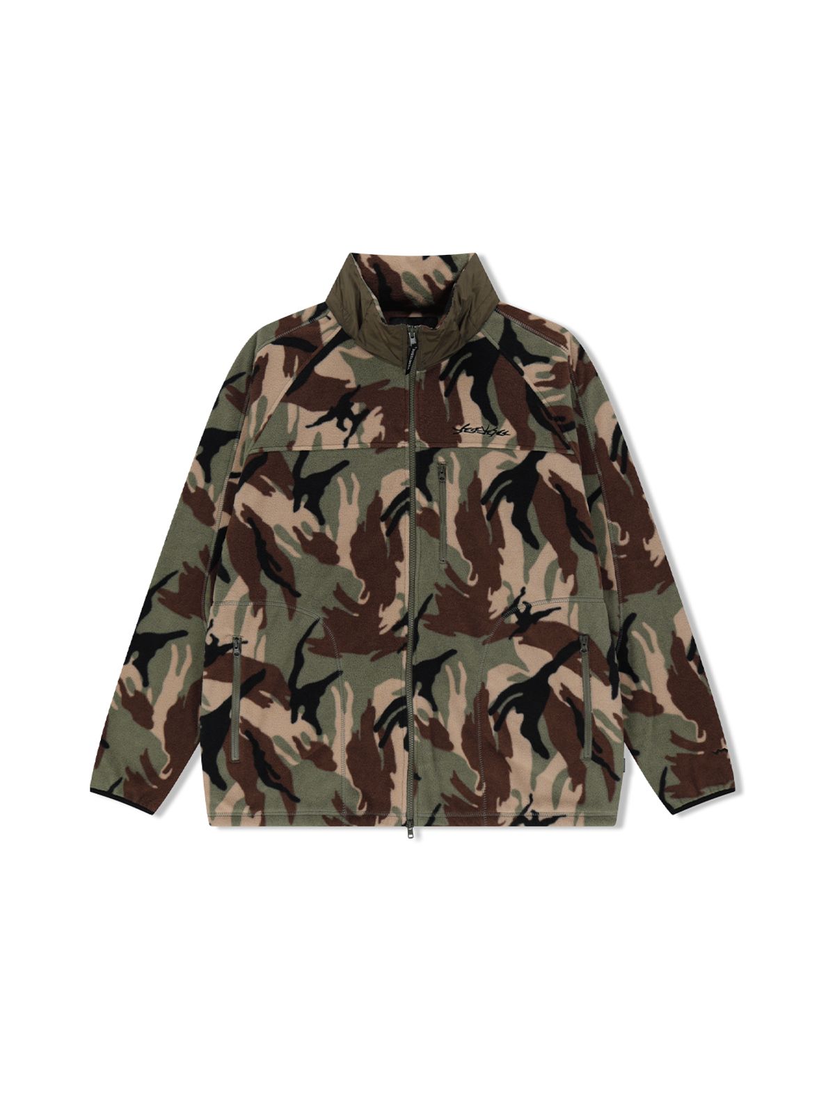 예스아이씨(YESEYESEE) Y.E.S Fleece Full Zip Jacket Camo
