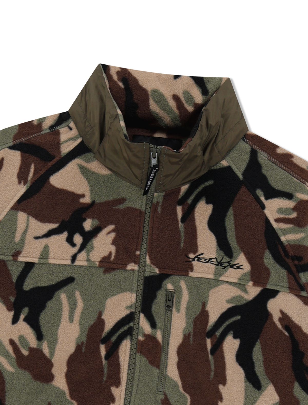 예스아이씨(YESEYESEE) Y.E.S Fleece Full Zip Jacket Camo