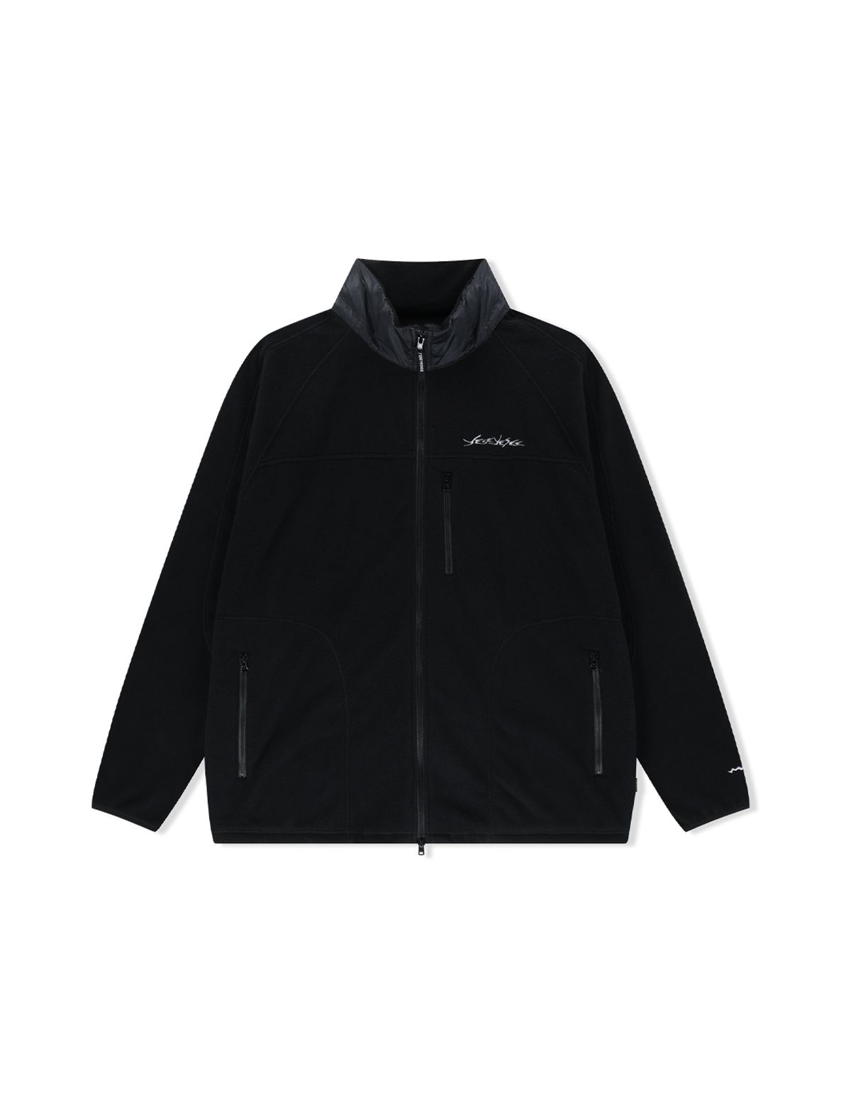 예스아이씨(YESEYESEE) Y.E.S Fleece Full Zip Jacket Black