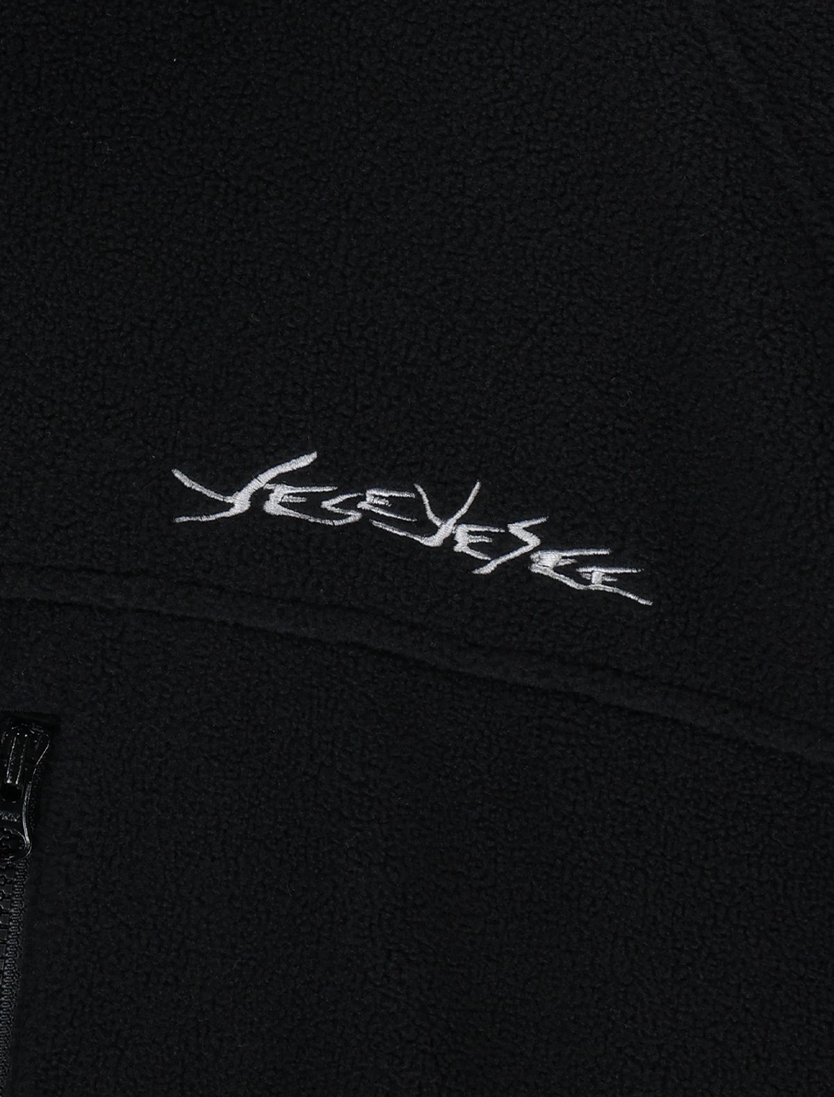 예스아이씨(YESEYESEE) Y.E.S Fleece Full Zip Jacket Black