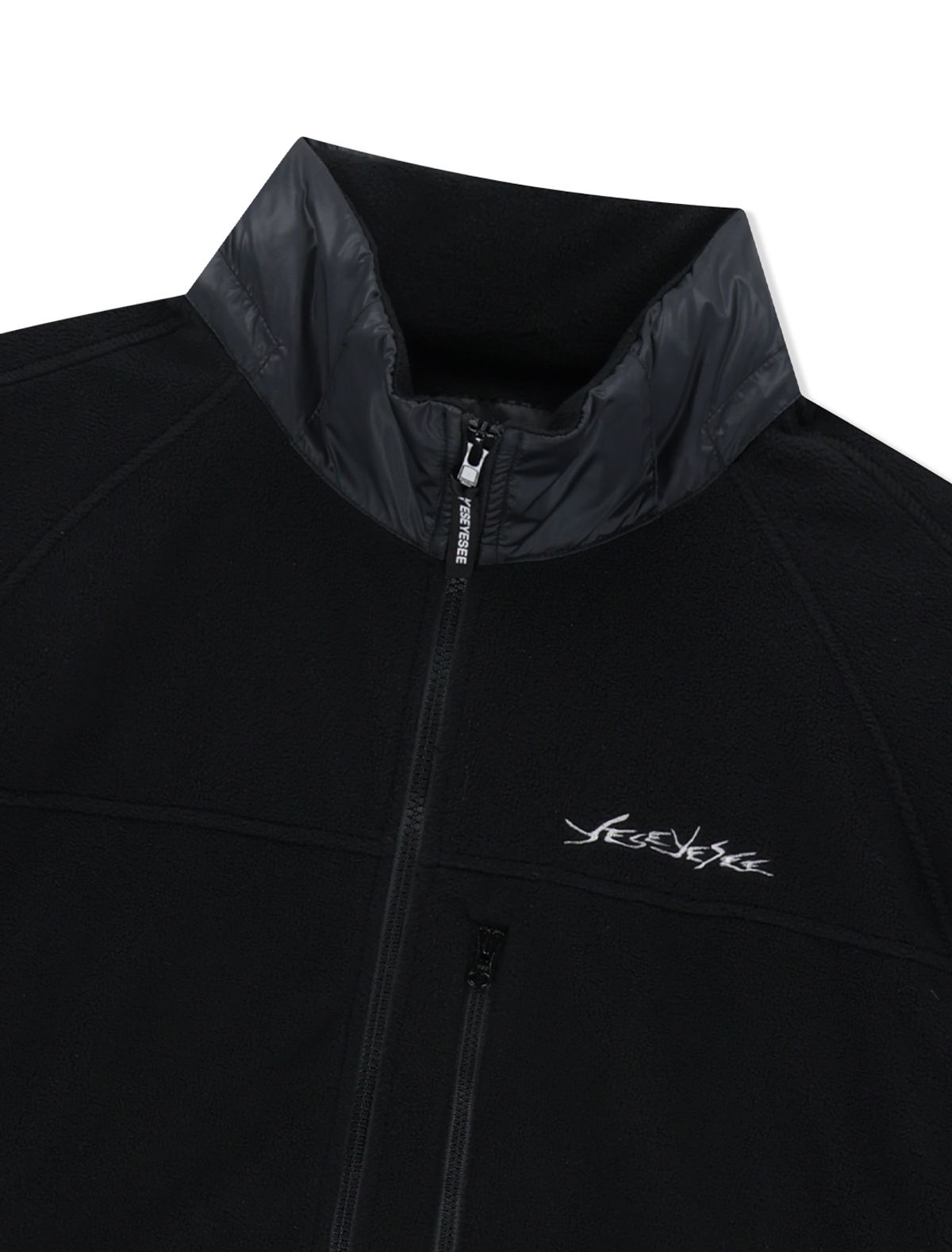 예스아이씨(YESEYESEE) Y.E.S Fleece Full Zip Jacket Black