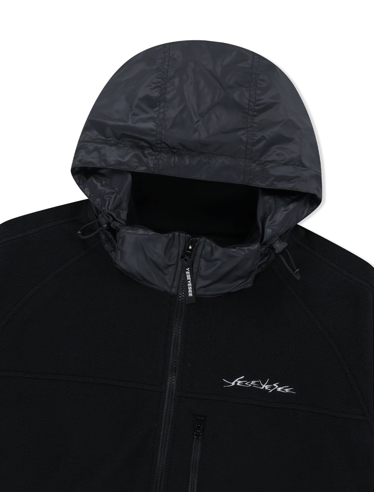 예스아이씨(YESEYESEE) Y.E.S Fleece Full Zip Jacket Black