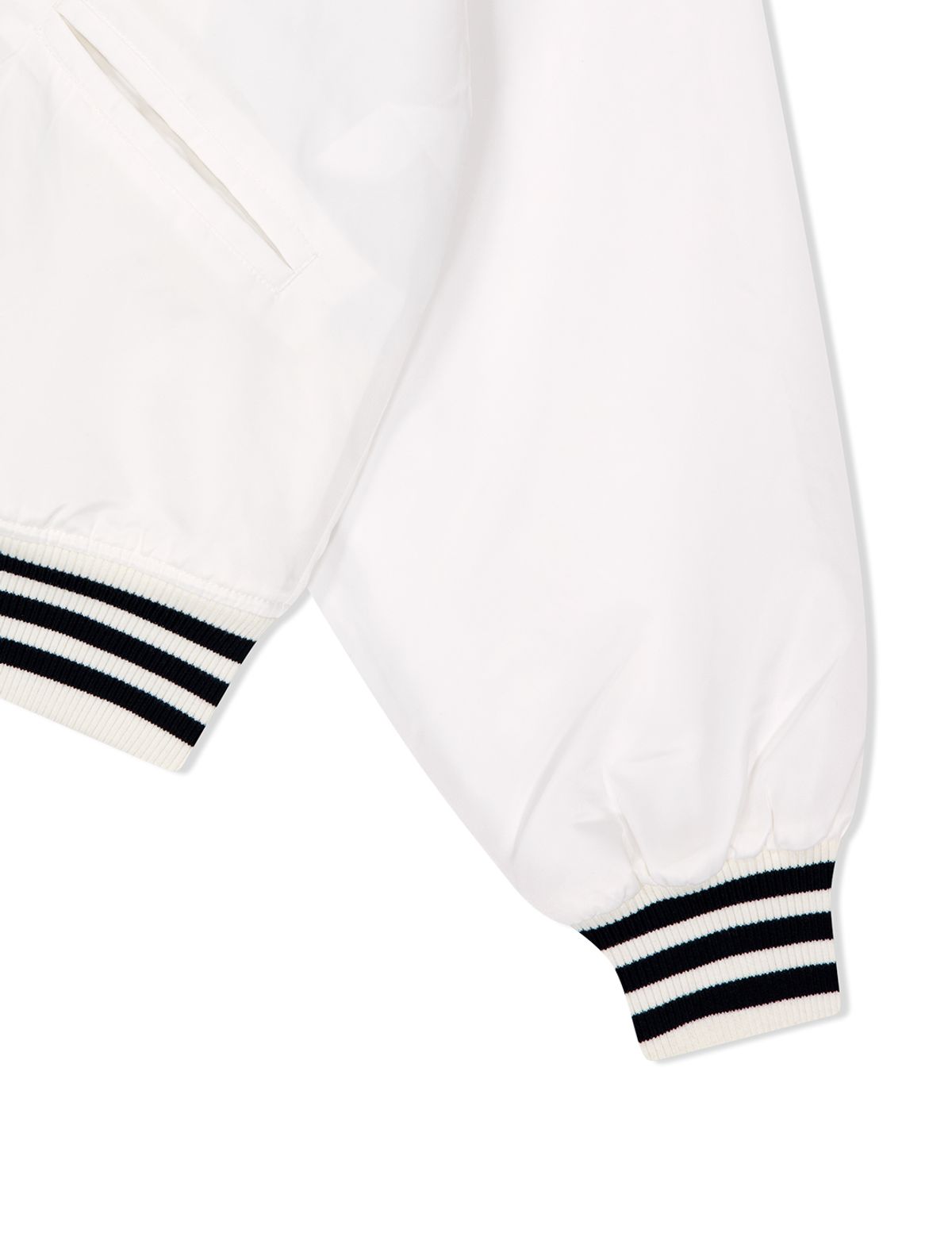 예스아이씨(YESEYESEE) Y.E.S Snail Logo Stadium Jacket White
