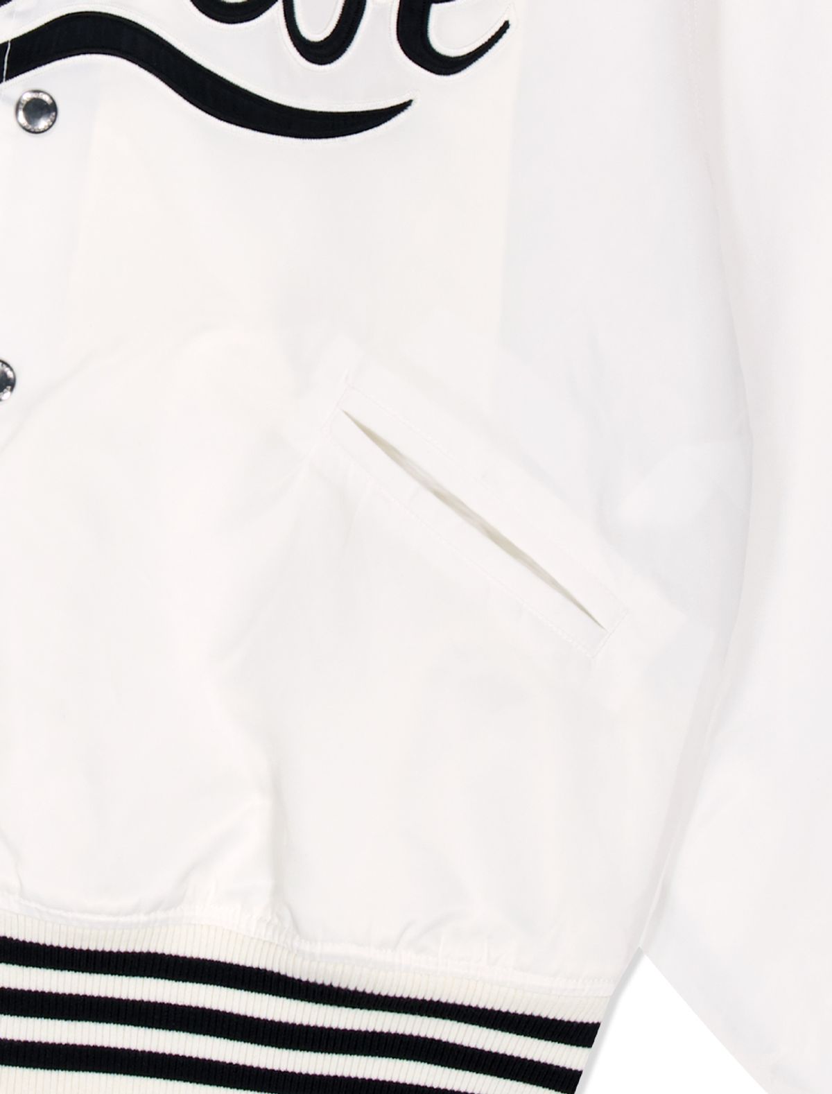 예스아이씨(YESEYESEE) Y.E.S Snail Logo Stadium Jacket White