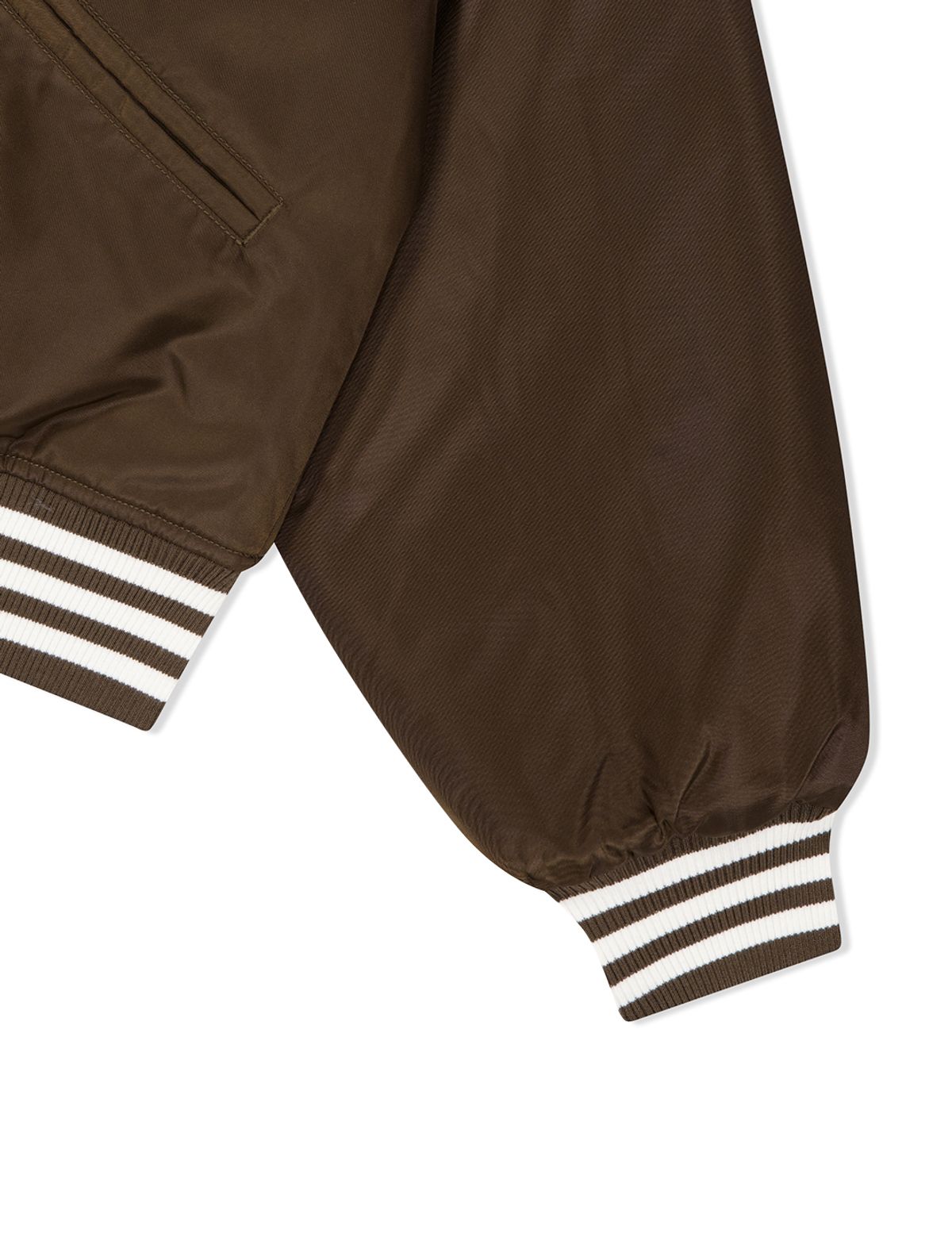 예스아이씨(YESEYESEE) Y.E.S Snail Logo Stadium Jacket Brown
