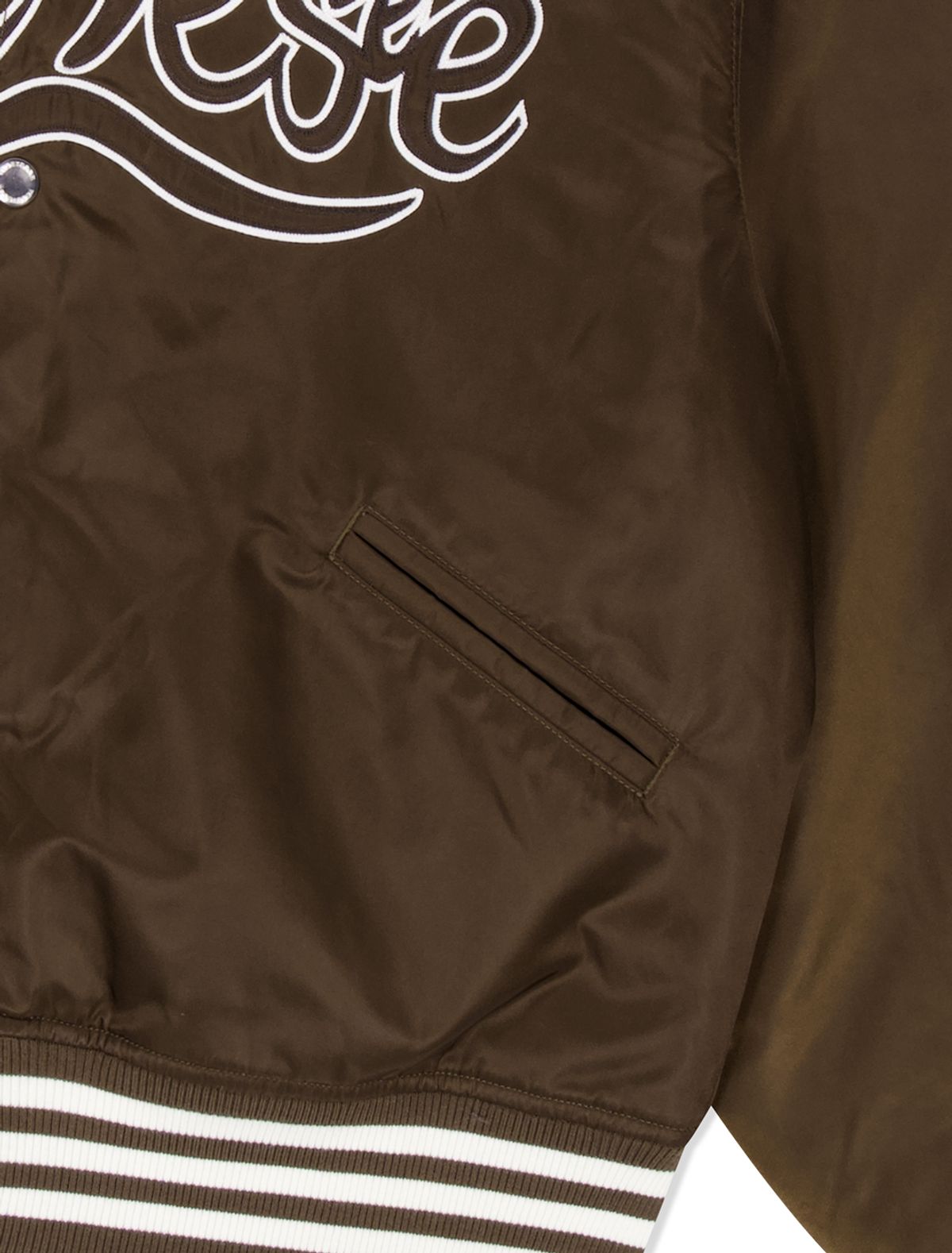 예스아이씨(YESEYESEE) Y.E.S Snail Logo Stadium Jacket Brown
