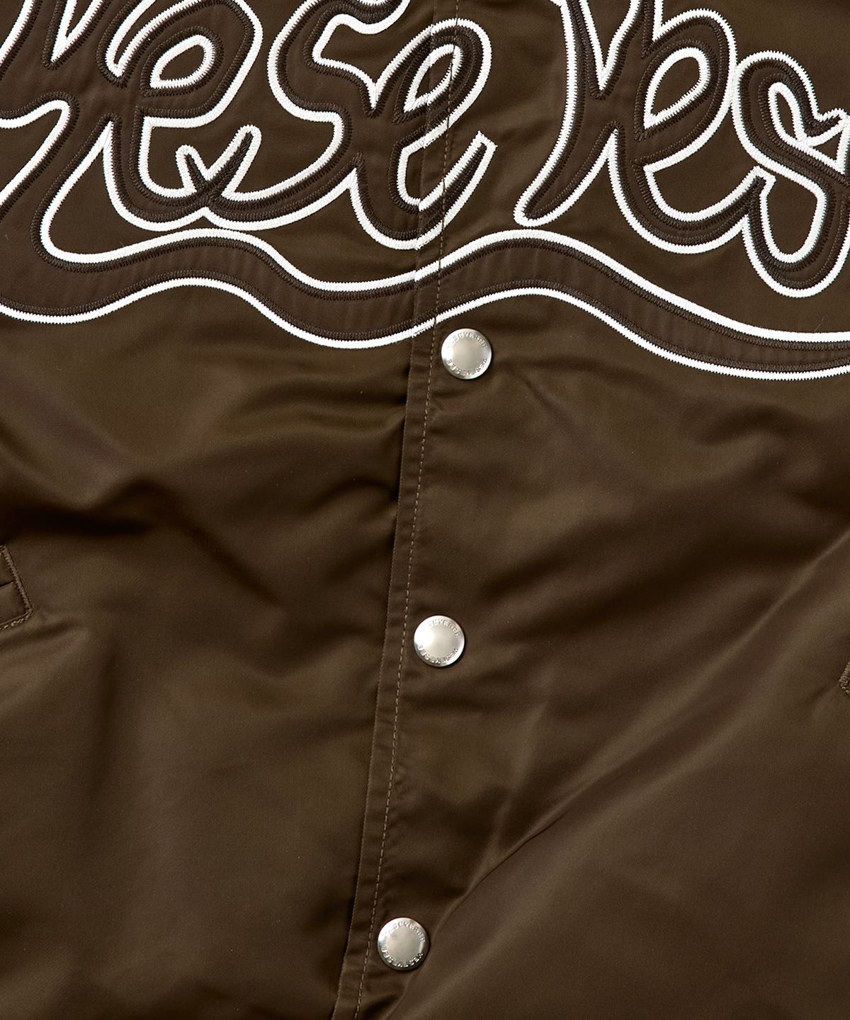 예스아이씨(YESEYESEE) Y.E.S Snail Logo Stadium Jacket Brown