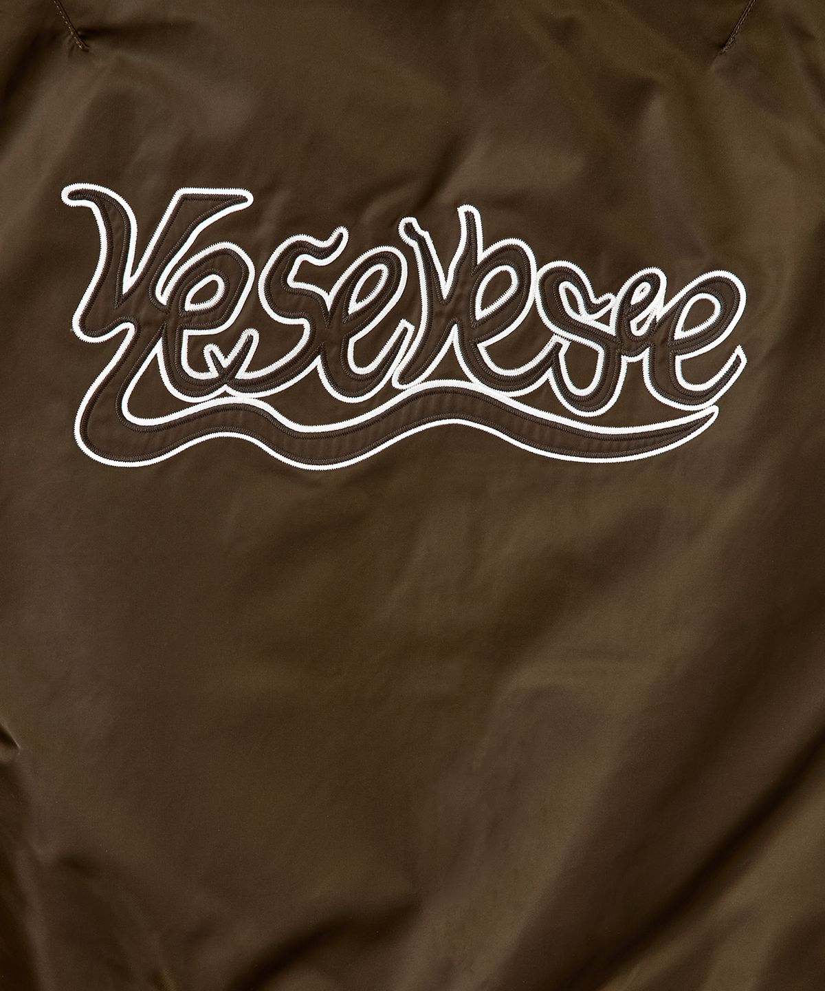 예스아이씨(YESEYESEE) Y.E.S Snail Logo Stadium Jacket Brown