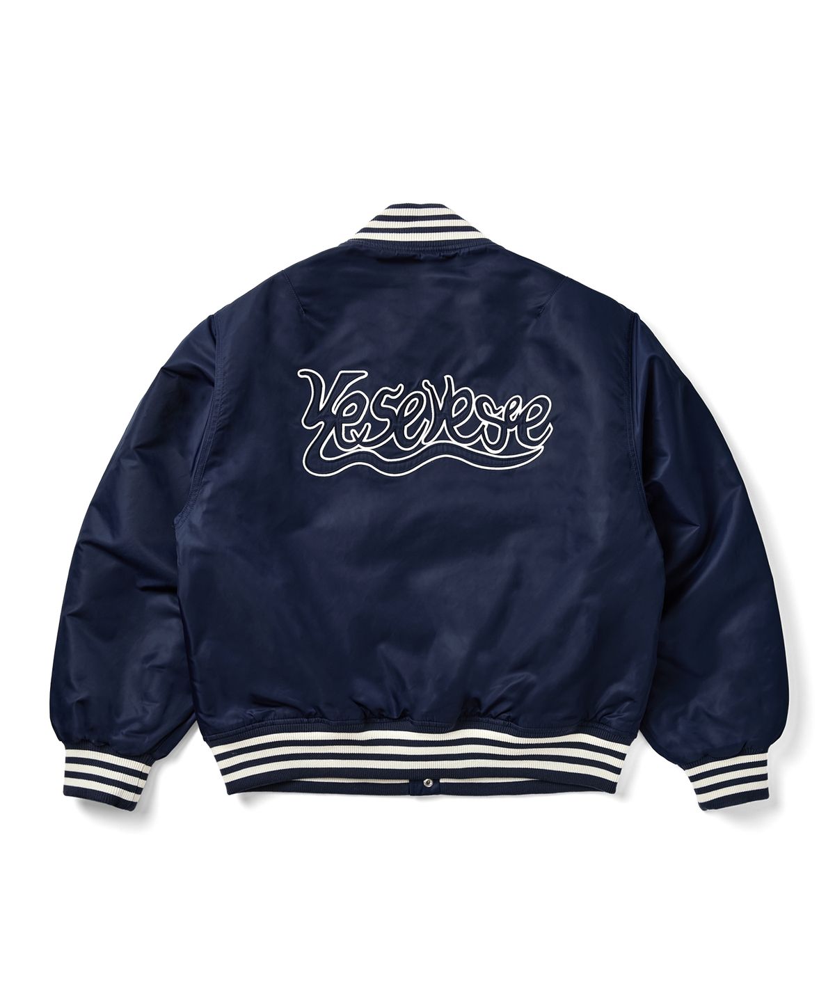 예스아이씨(YESEYESEE) Y.E.S Snail Logo Stadium Jacket Navy