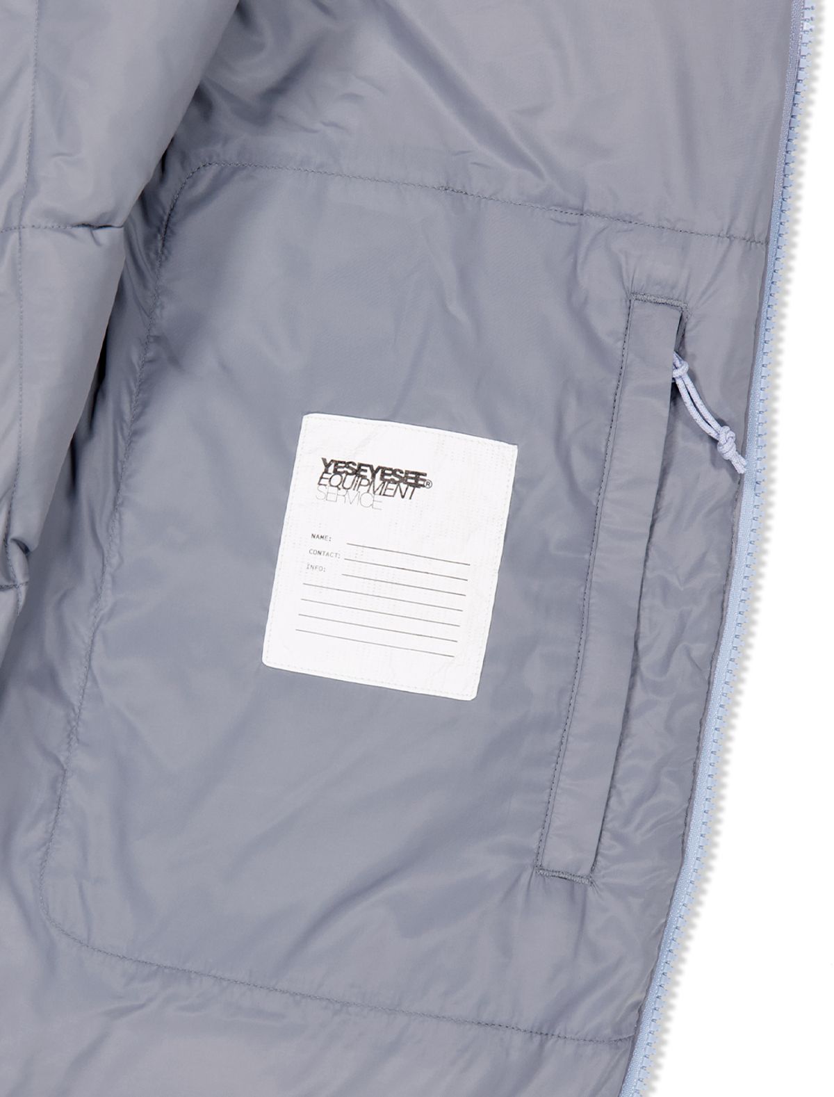 예스아이씨(YESEYESEE) Wafer Goose Down Jacket Misty Blue