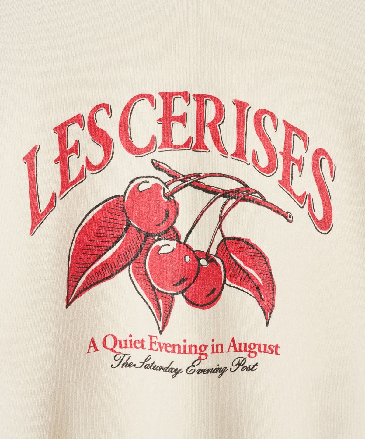 더 새터데이 이브닝 포스트(THE SATURDAY EVENING POST) Cherry Graphic Sweat Shirt Cream