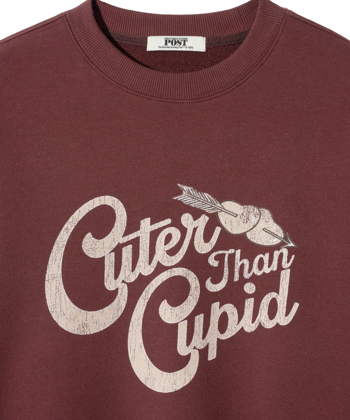 더 새터데이 이브닝 포스트(THE SATURDAY EVENING POST) Cupid Graphic Sweat Shirt Wine