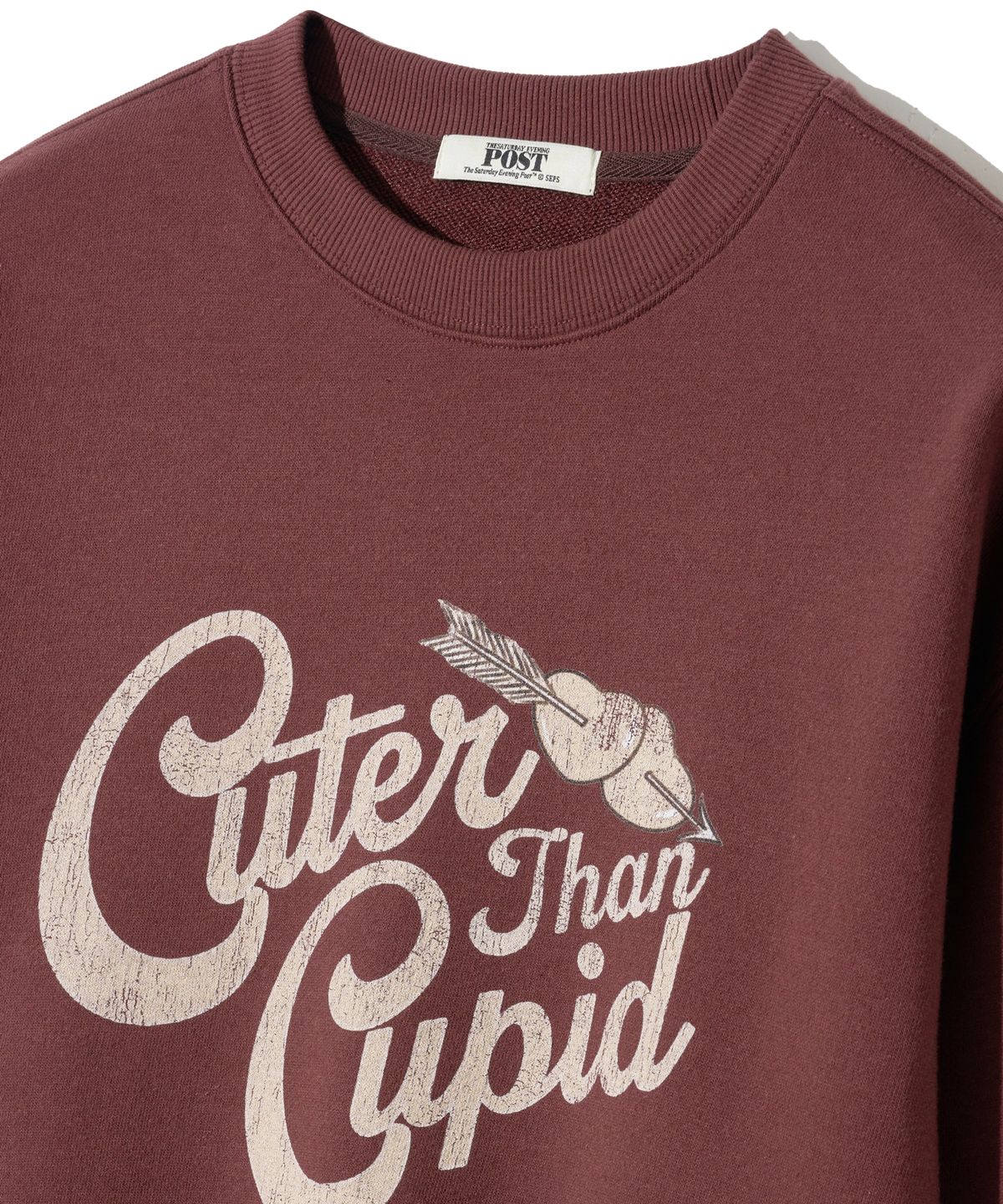 더 새터데이 이브닝 포스트(THE SATURDAY EVENING POST) Cupid Graphic Sweat Shirt Wine