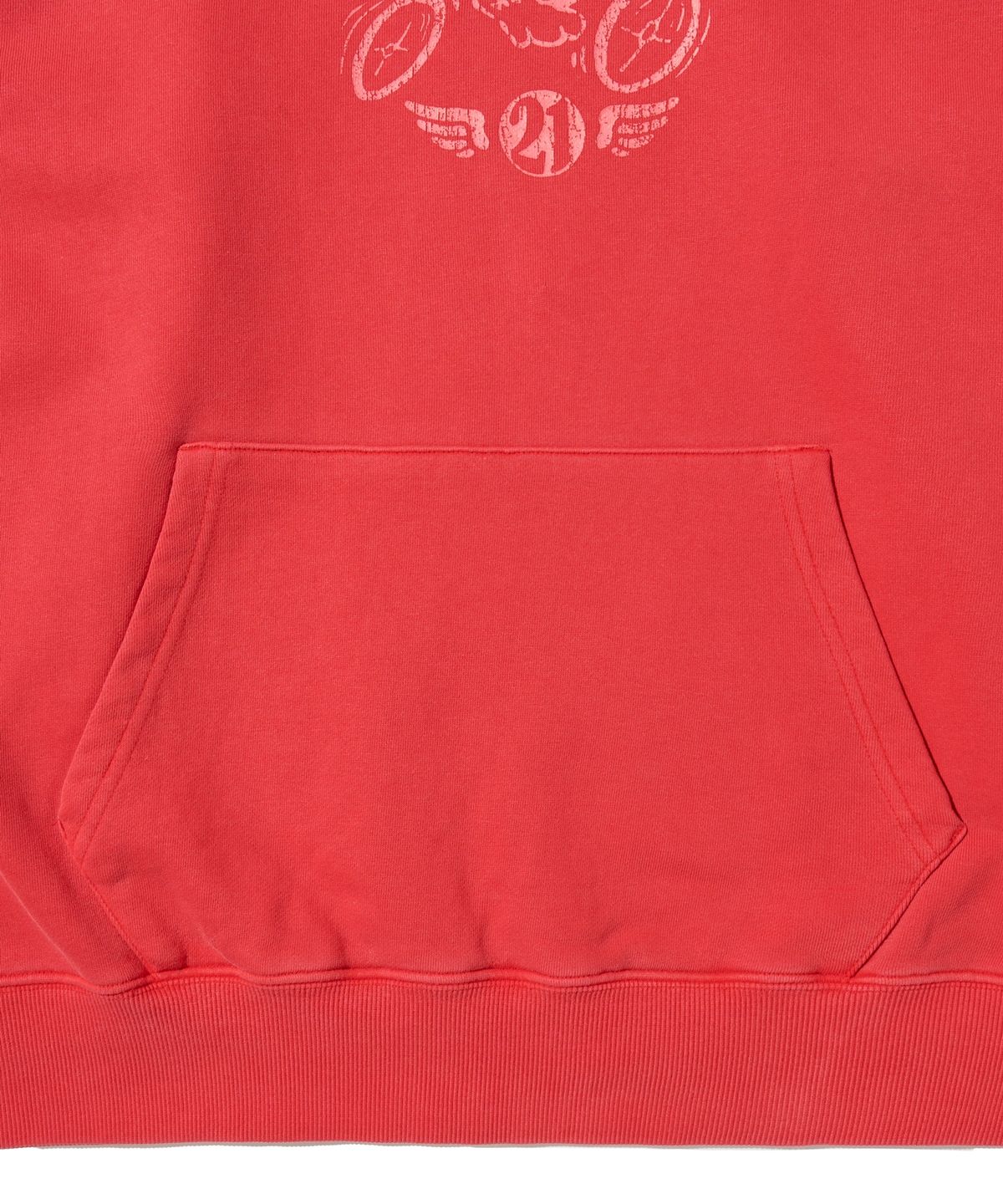 핍스 모터사이클(PHYPS MOTORCYCLE) Vintage Bear Graphic Hoodie Red