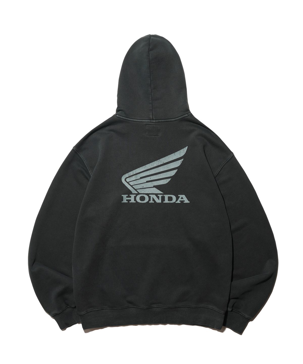 핍스 모터사이클(PHYPS MOTORCYCLE) Vintage Bear Graphic Hoodie Charcoal