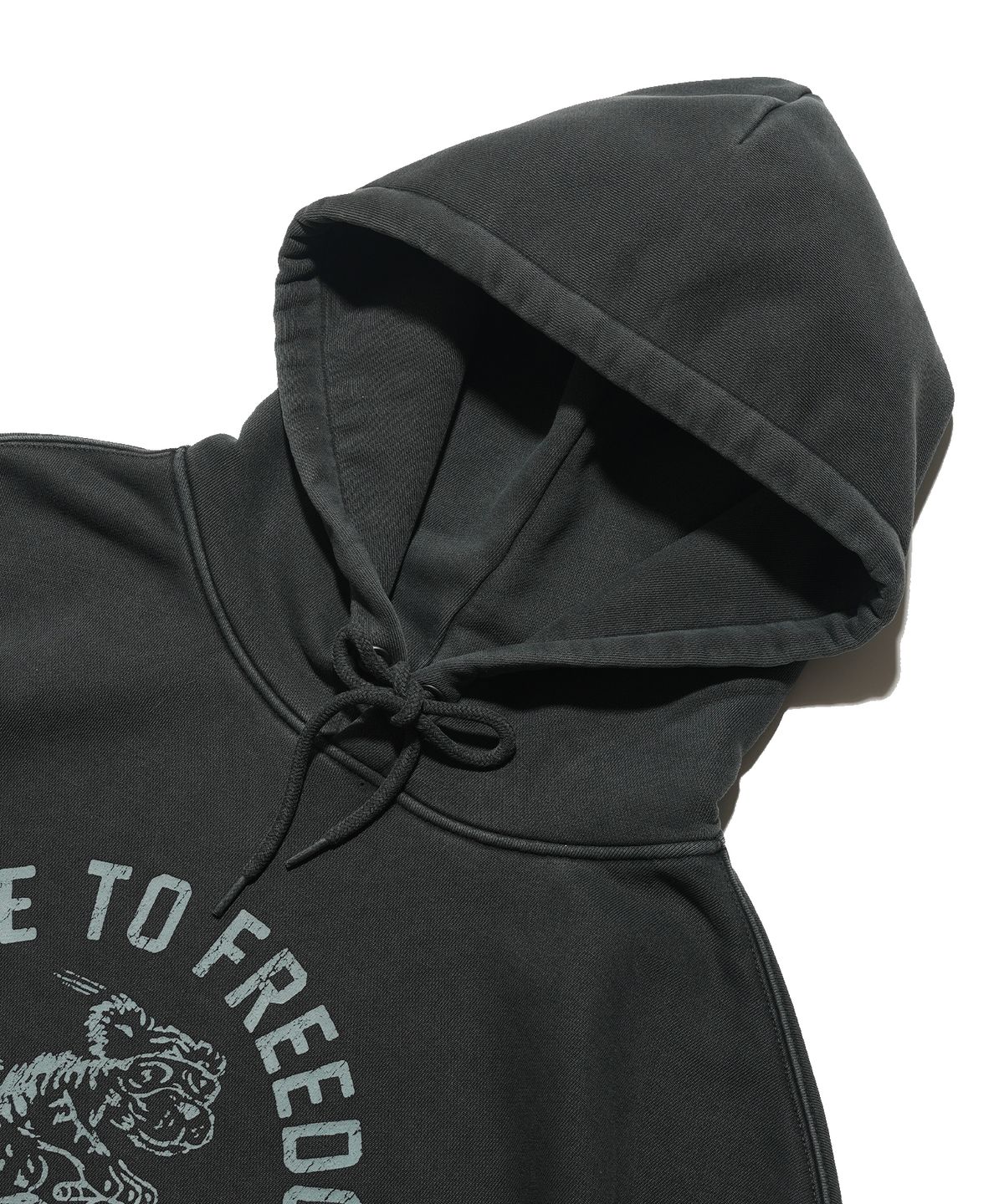 핍스 모터사이클(PHYPS MOTORCYCLE) Vintage Bear Graphic Hoodie Charcoal