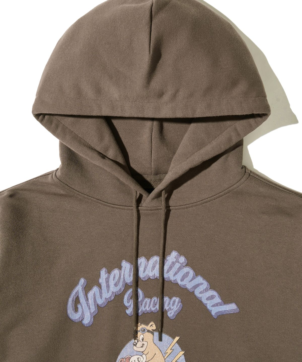 핍스 모터사이클(PHYPS MOTORCYCLE) Vintage Riding Bear Hoodie Brown