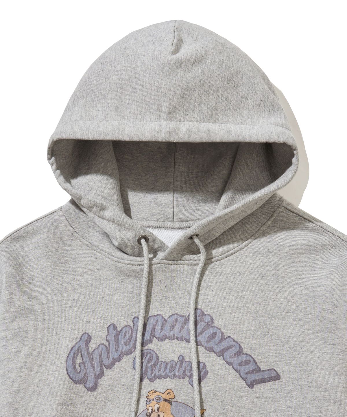 핍스 모터사이클(PHYPS MOTORCYCLE) Vintage Riding Bear Hoodie Gray