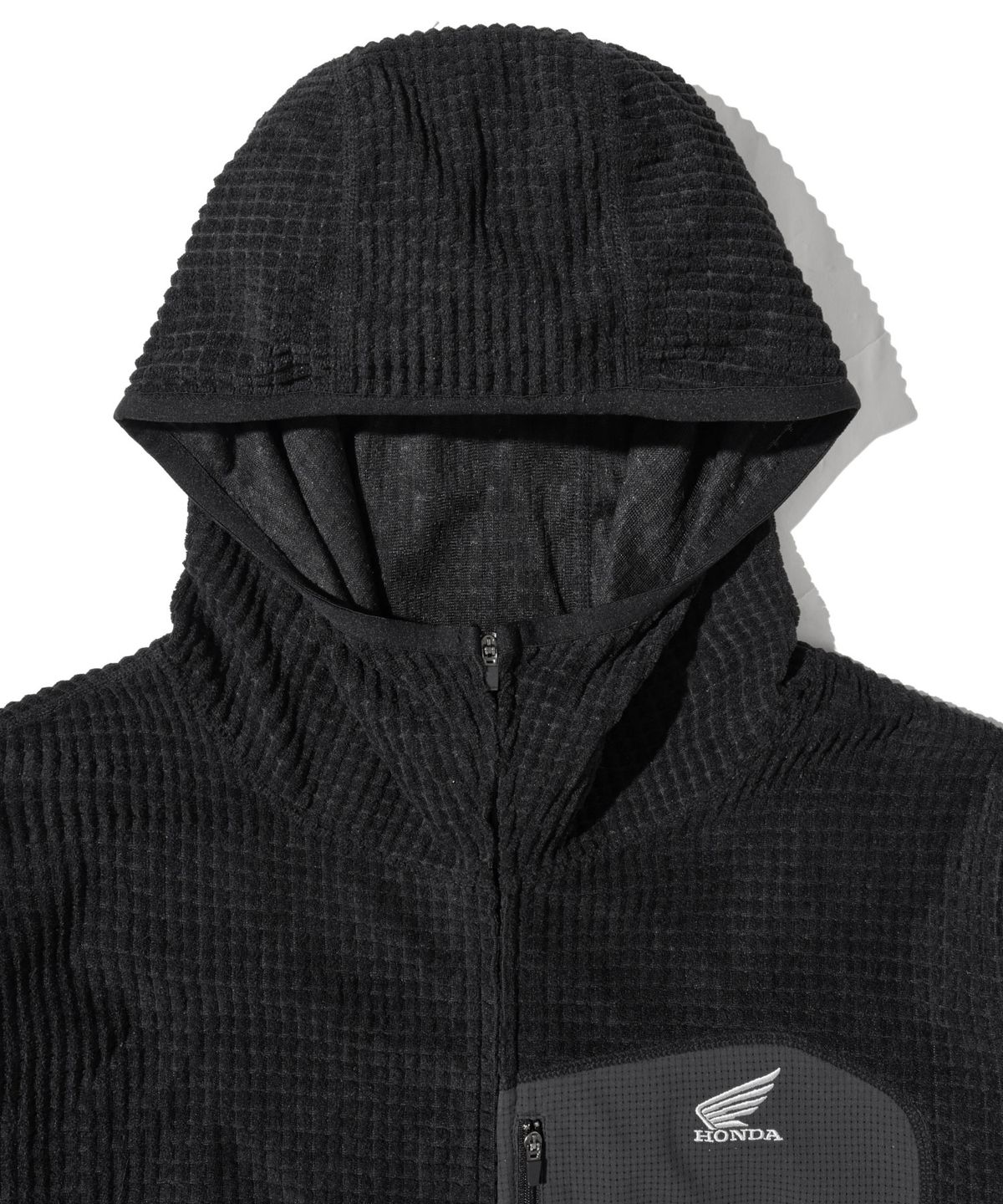 핍스 모터사이클(PHYPS MOTORCYCLE) H-Tech Grid Fleece Ventilation Hoodie Zip-Up