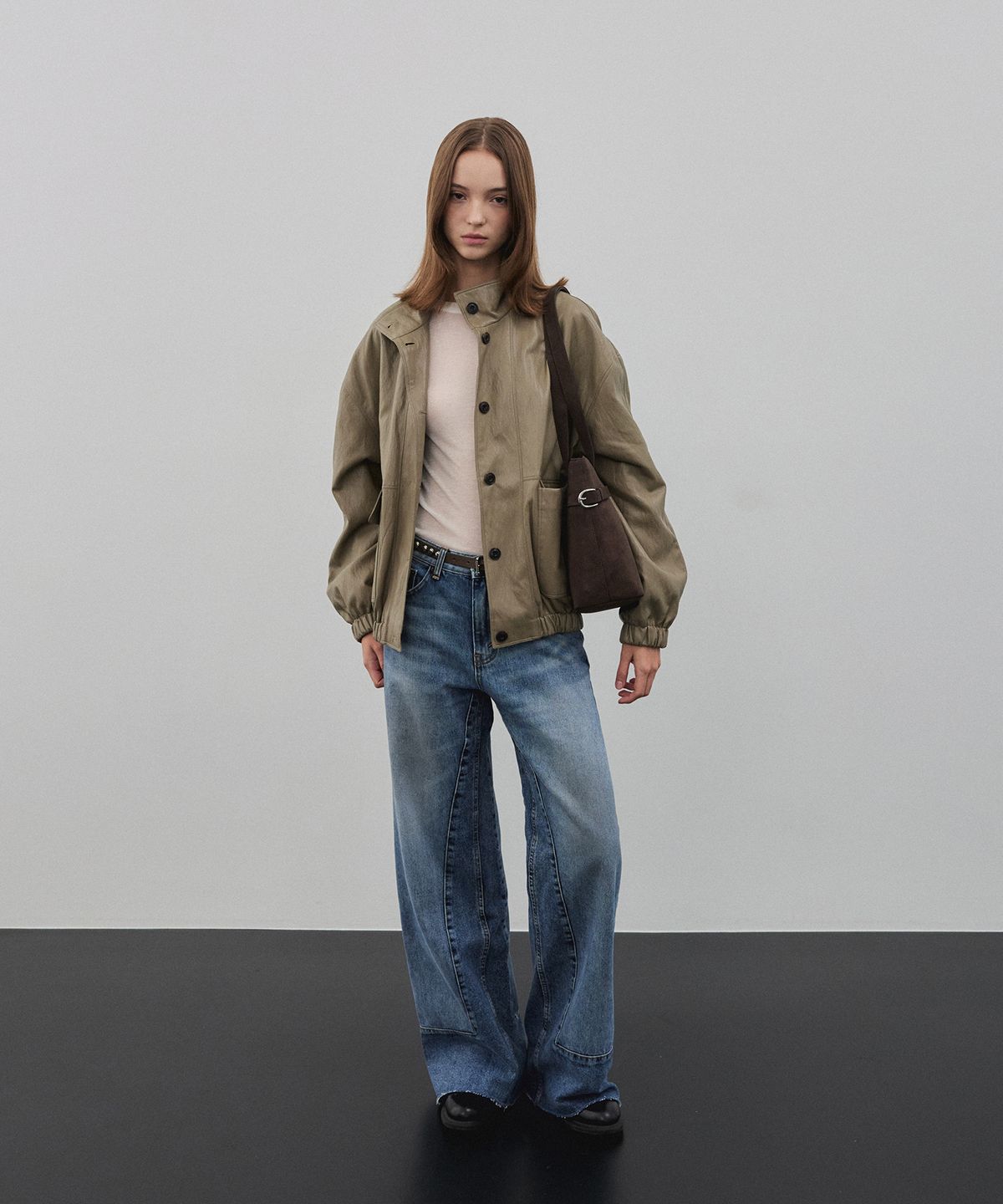 크리스틴프로젝트(CHRISTINE PROJECT) DOUBLE BELT SHOULDER MEDIUM(WARM CHOCO)