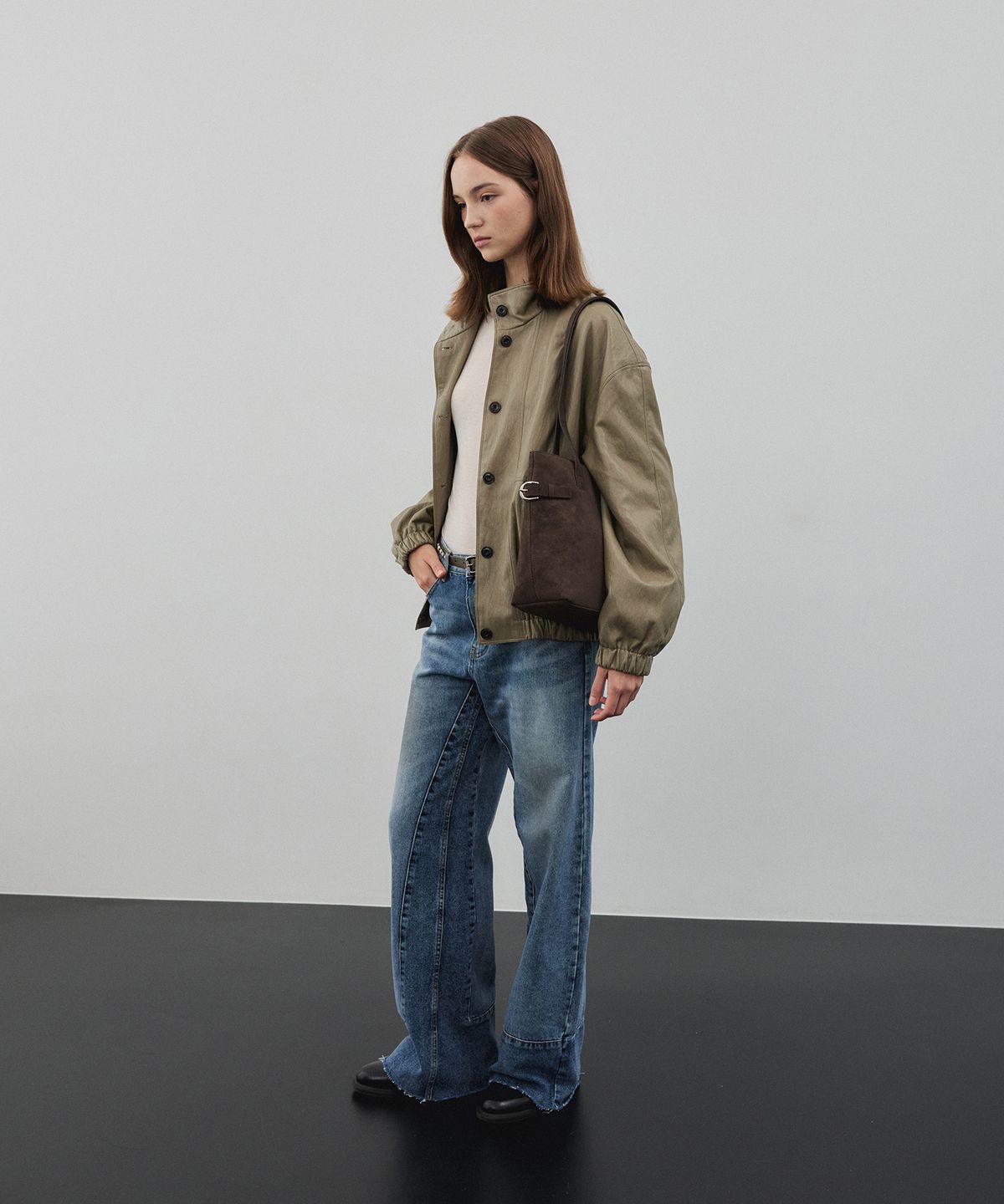 크리스틴프로젝트(CHRISTINE PROJECT) DOUBLE BELT SHOULDER MEDIUM(WARM CHOCO)
