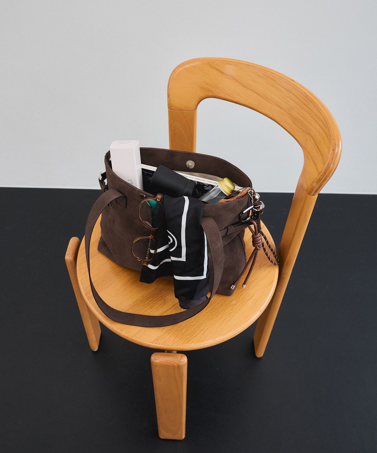 크리스틴프로젝트(CHRISTINE PROJECT) DOUBLE BELT SHOULDER MEDIUM(WARM CHOCO)