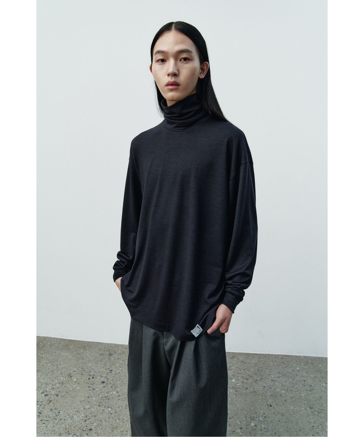 래코드(RECODE) Basic Wool Jersey Top RKTAA25607GYX