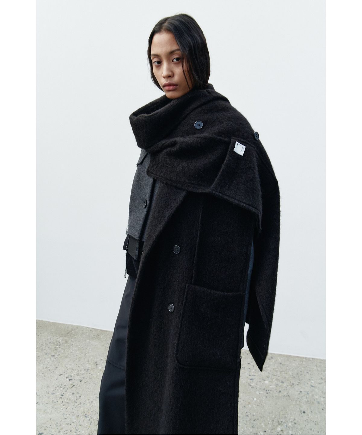 래코드(RECODE) Transformed Vest Muffler RYAAW25544BKX