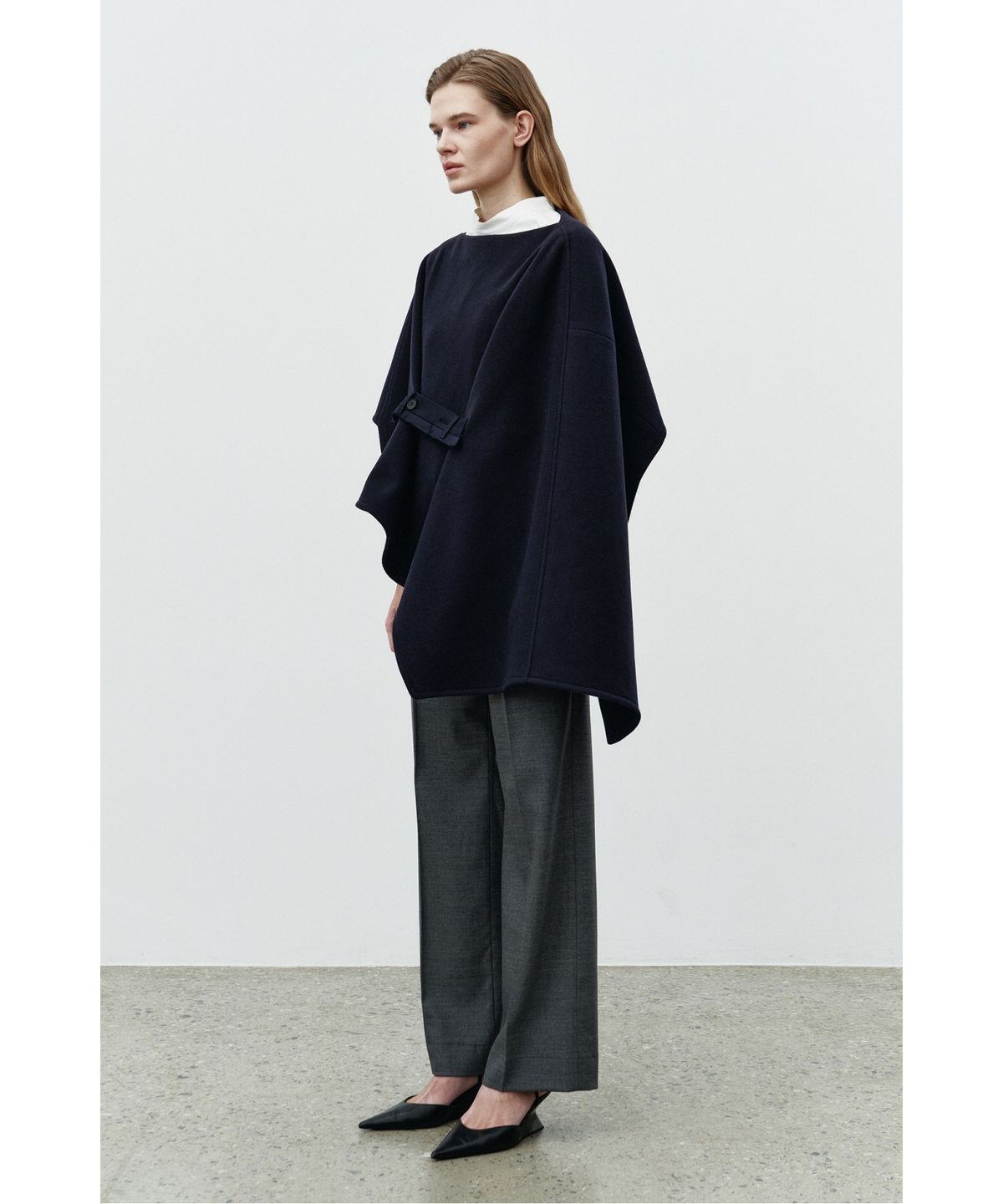 래코드(RECODE) Belted Drape Shawl RYAAW25543BKX
