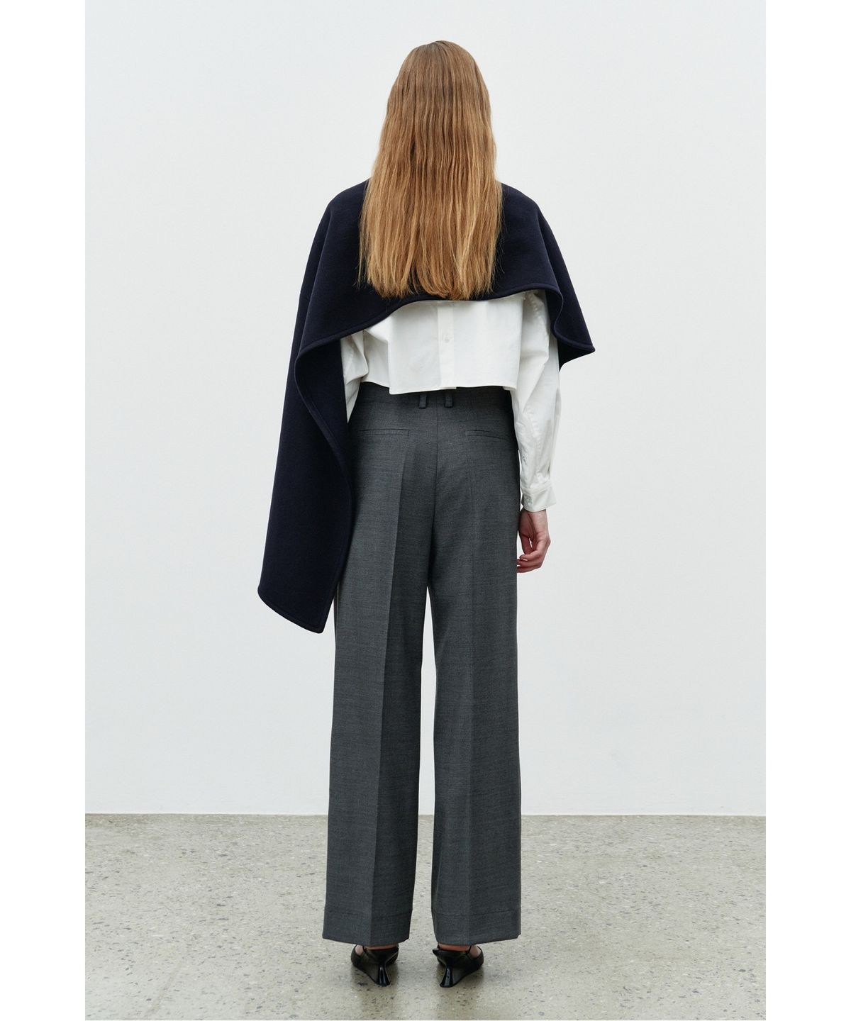 래코드(RECODE) Belted Drape Shawl RYAAW25543BKX