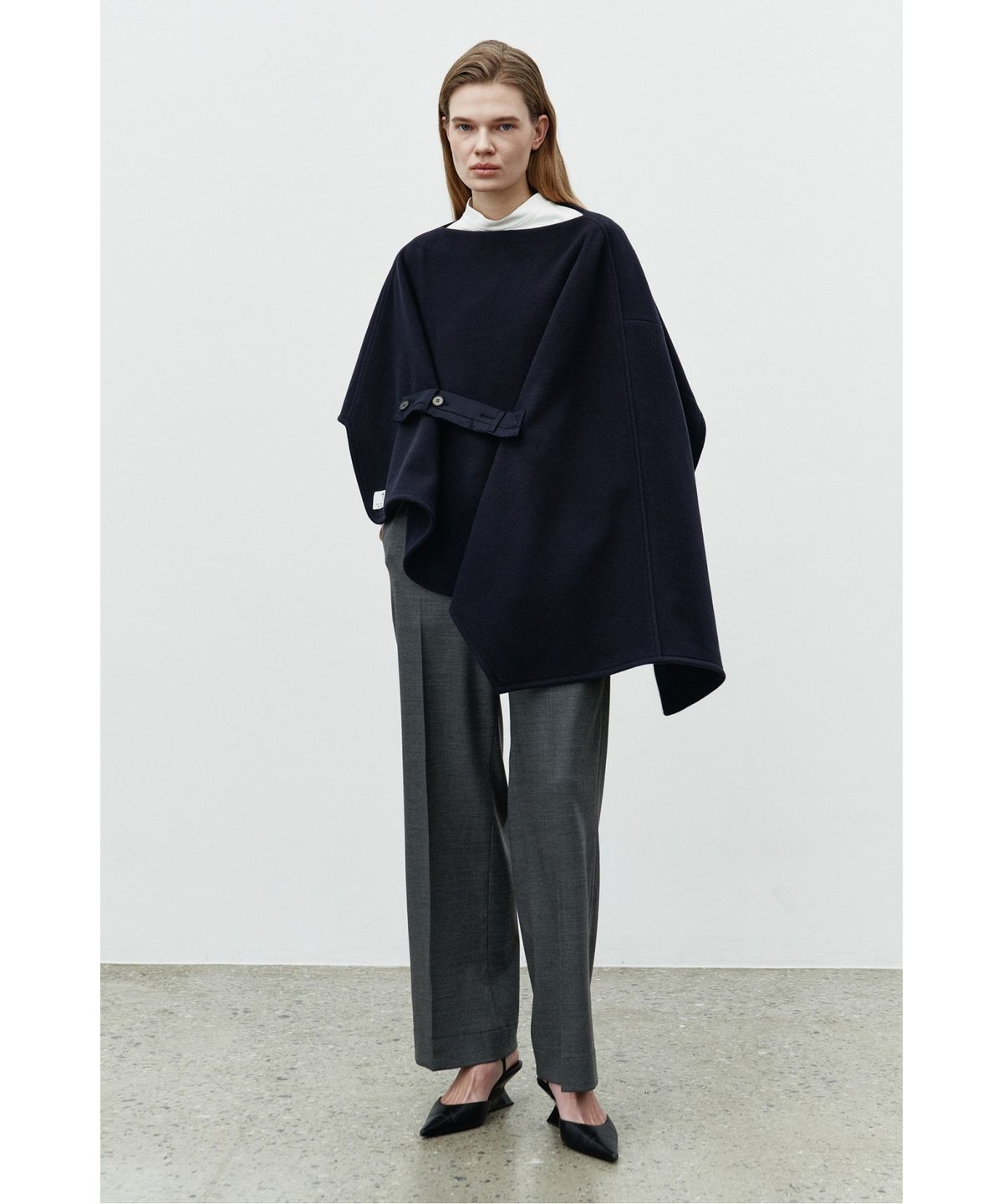 래코드(RECODE) Belted Drape Shawl RYAAW25543BKX