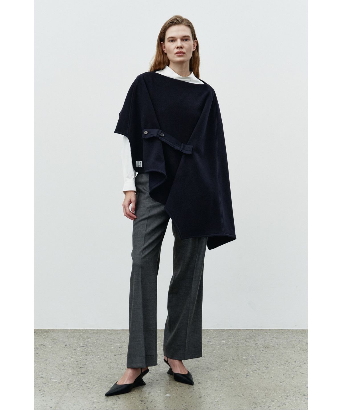 래코드(RECODE) Belted Drape Shawl RYAAW25543BKX