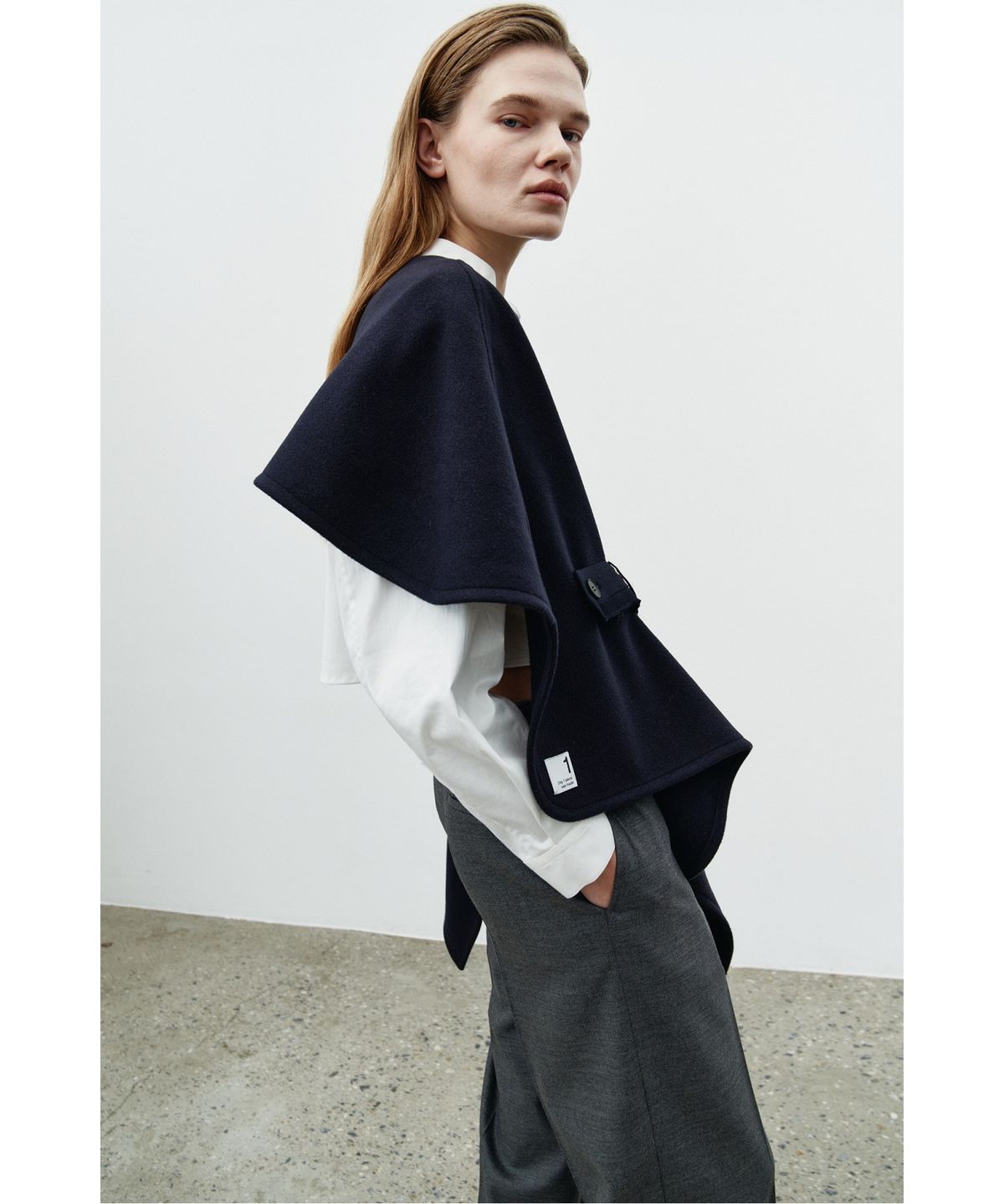 래코드(RECODE) Belted Drape Shawl RYAAW25543BKX