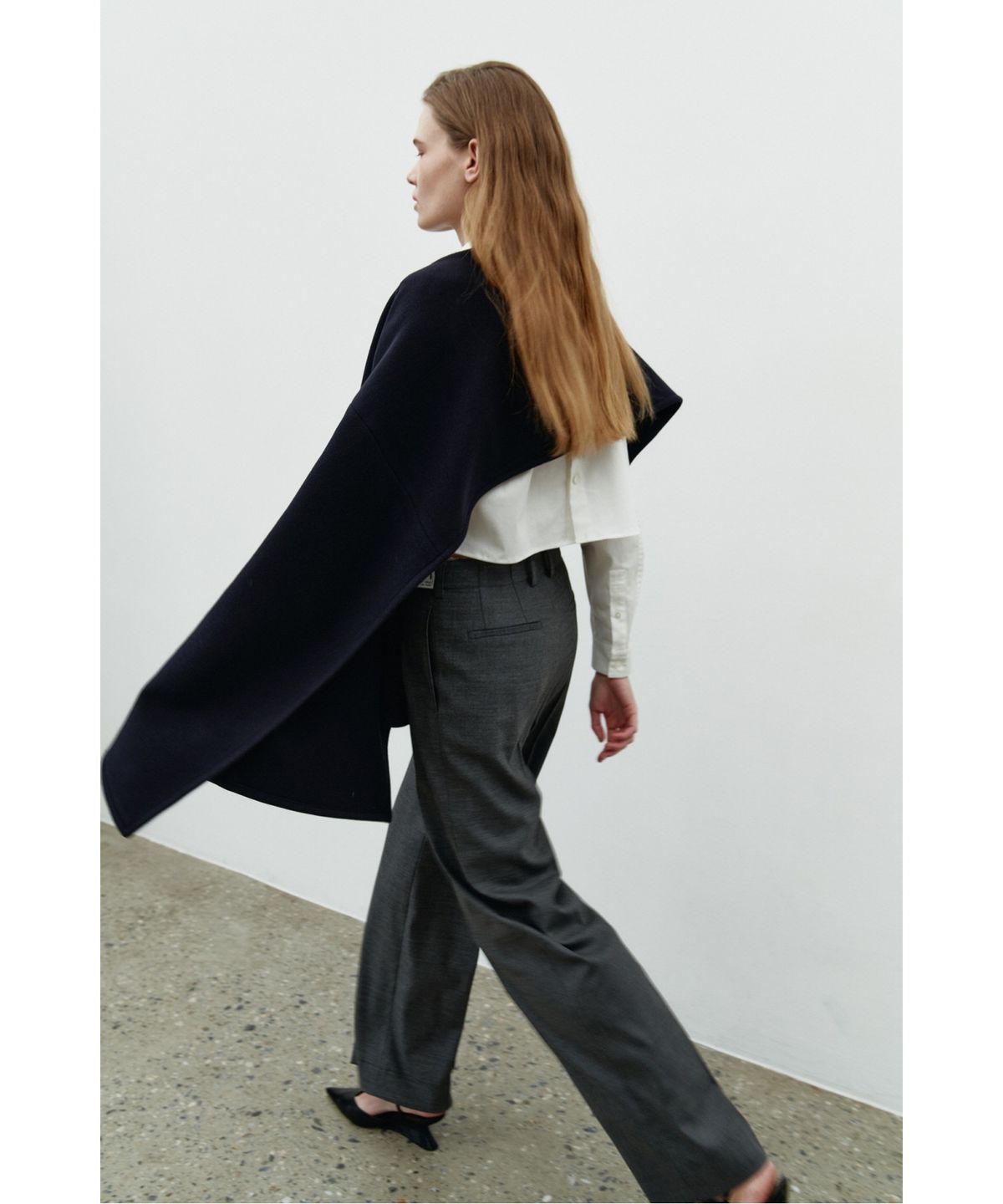 래코드(RECODE) Belted Drape Shawl RYAAW25543BKX