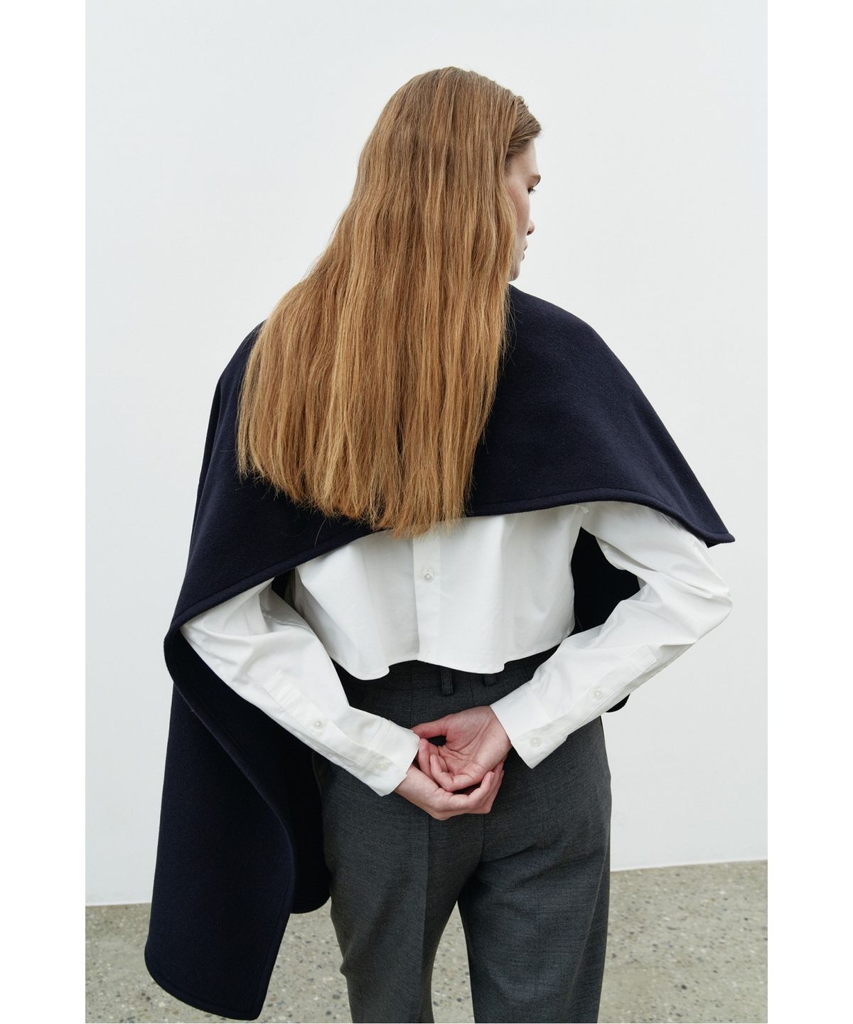래코드(RECODE) Belted Drape Shawl RYAAW25543BKX