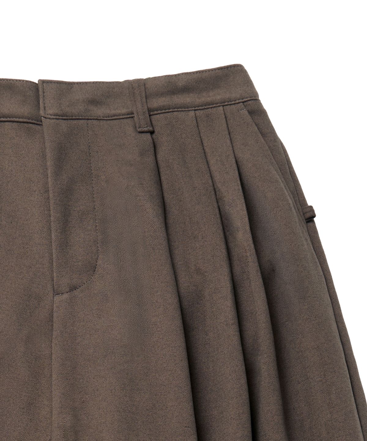 아이돈워너셀(IDWS) Void 4 Tuck Balloon Trouser Brown