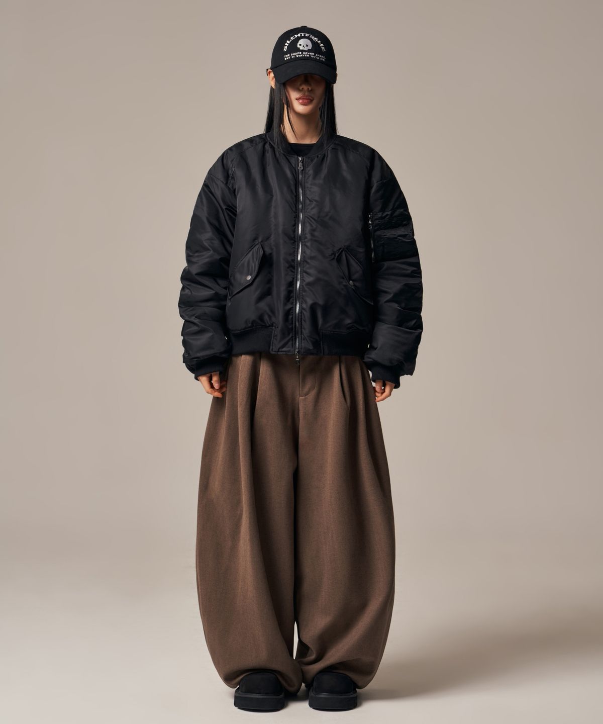 아이돈워너셀(IDWS) Void 4 Tuck Balloon Trouser Brown