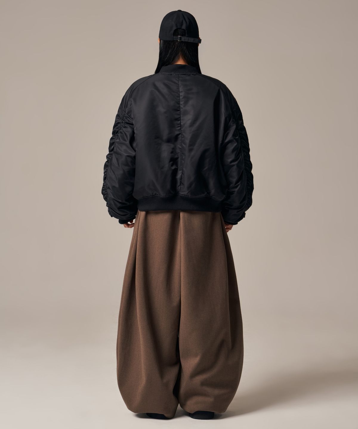 아이돈워너셀(IDWS) Void 4 Tuck Balloon Trouser Brown